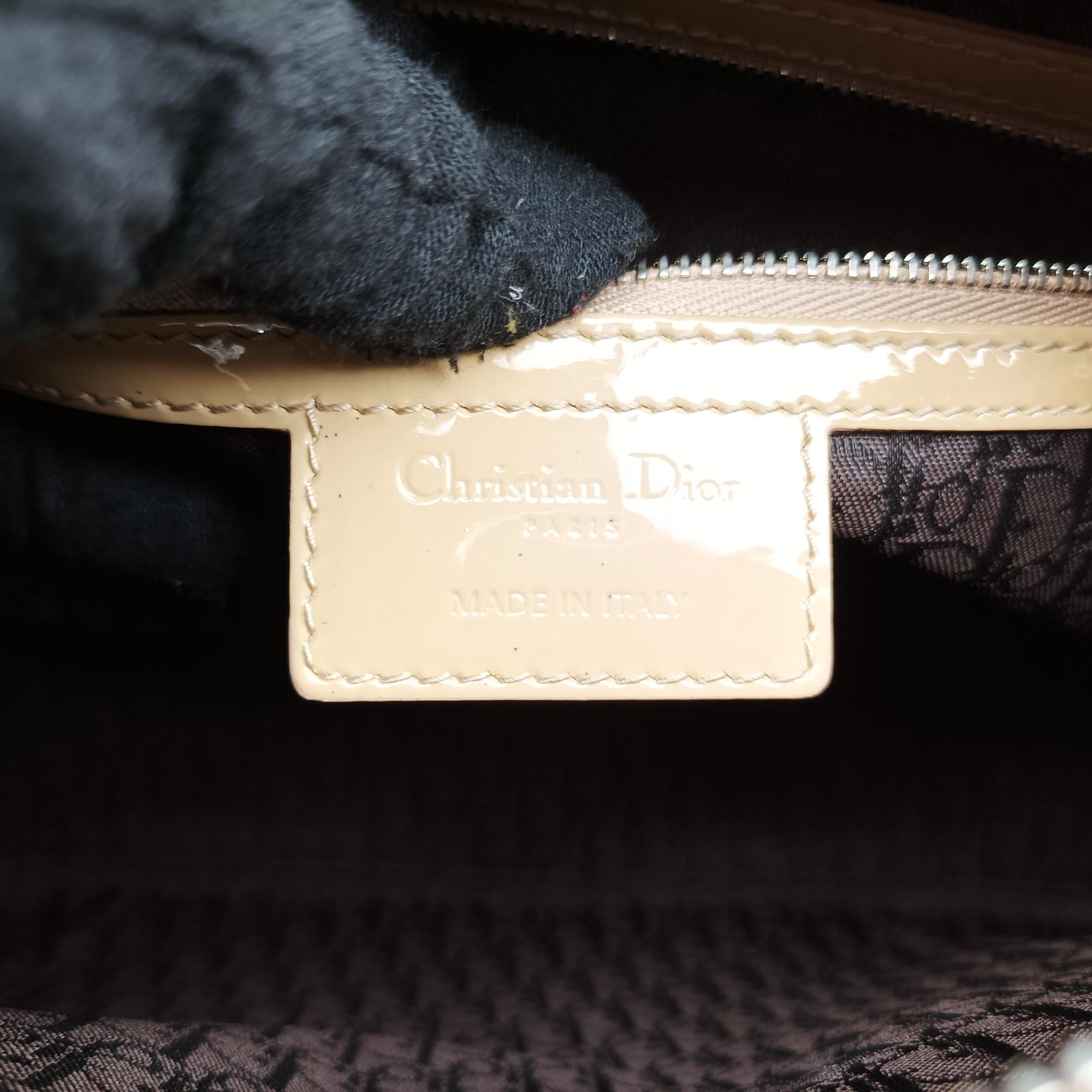 クリスチャンディオール Christian Dior ショルダーバッグ レディース レディディオール イエロー パテント 16-BO-0122 B