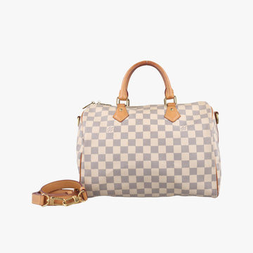 ルイヴィトン Louis Vuitton ボストンバッグ レディース スピーディ30 アズール ダミエキャンバス N41533 DU1125