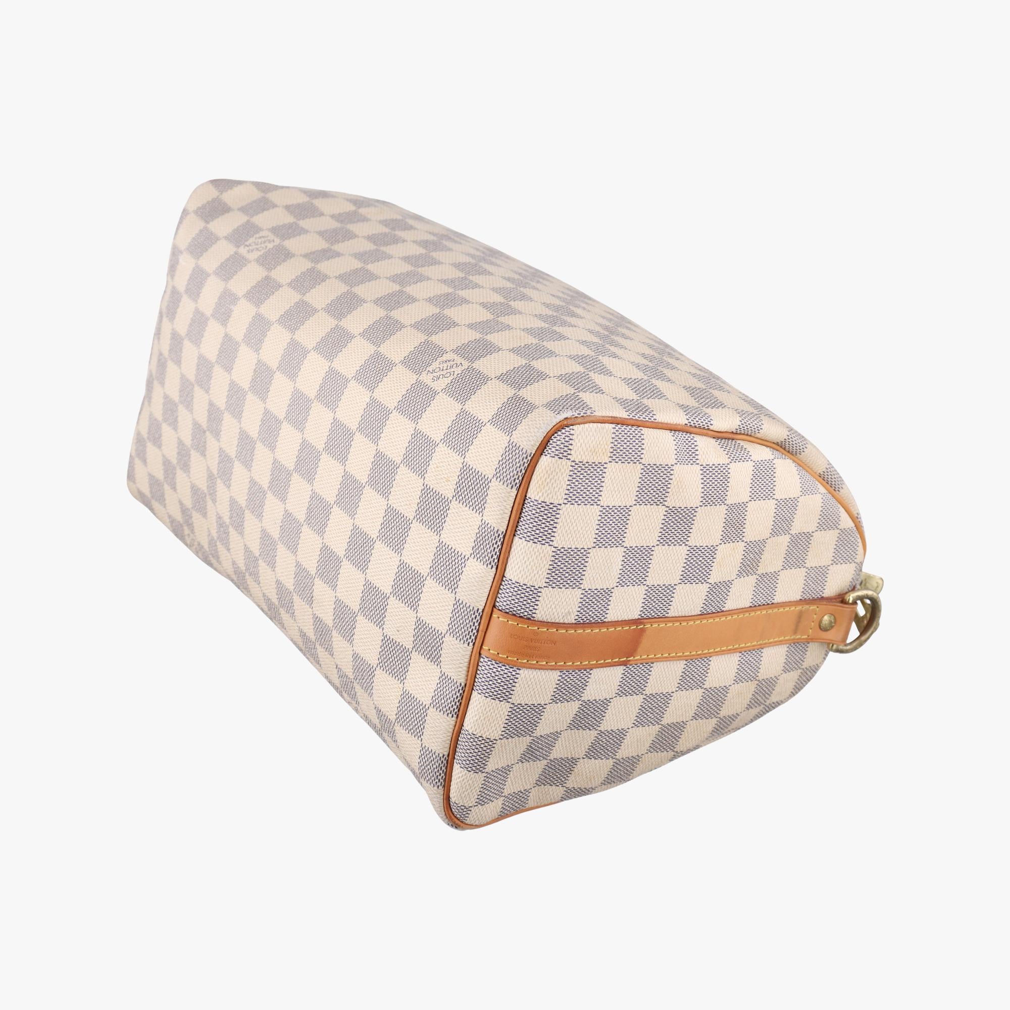 ルイヴィトン Louis Vuitton ボストンバッグ レディース スピーディ30 アズール ダミエキャンバス N41533 DU1125