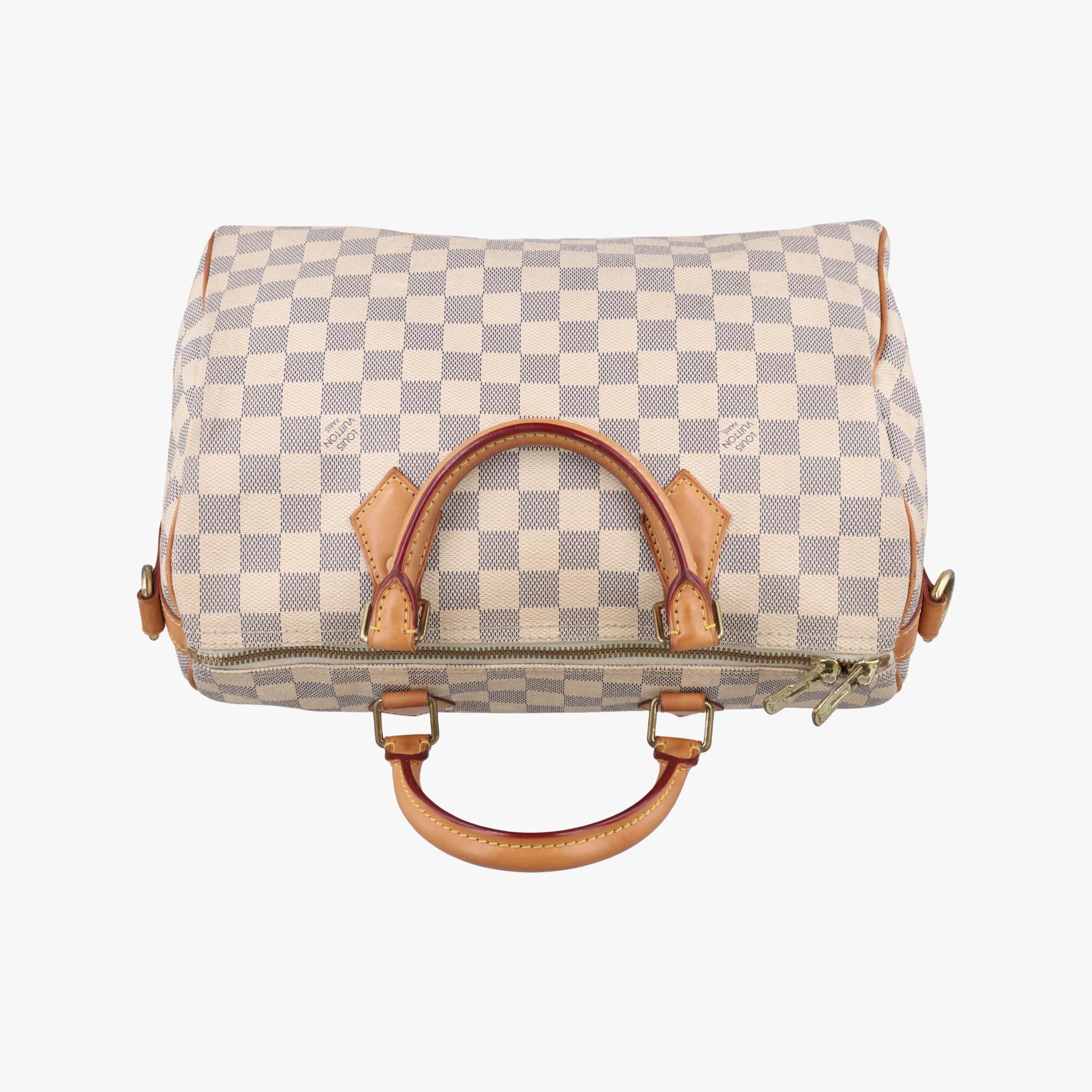 ルイヴィトン Louis Vuitton ボストンバッグ レディース スピーディ30 アズール ダミエキャンバス N41533 DU1125