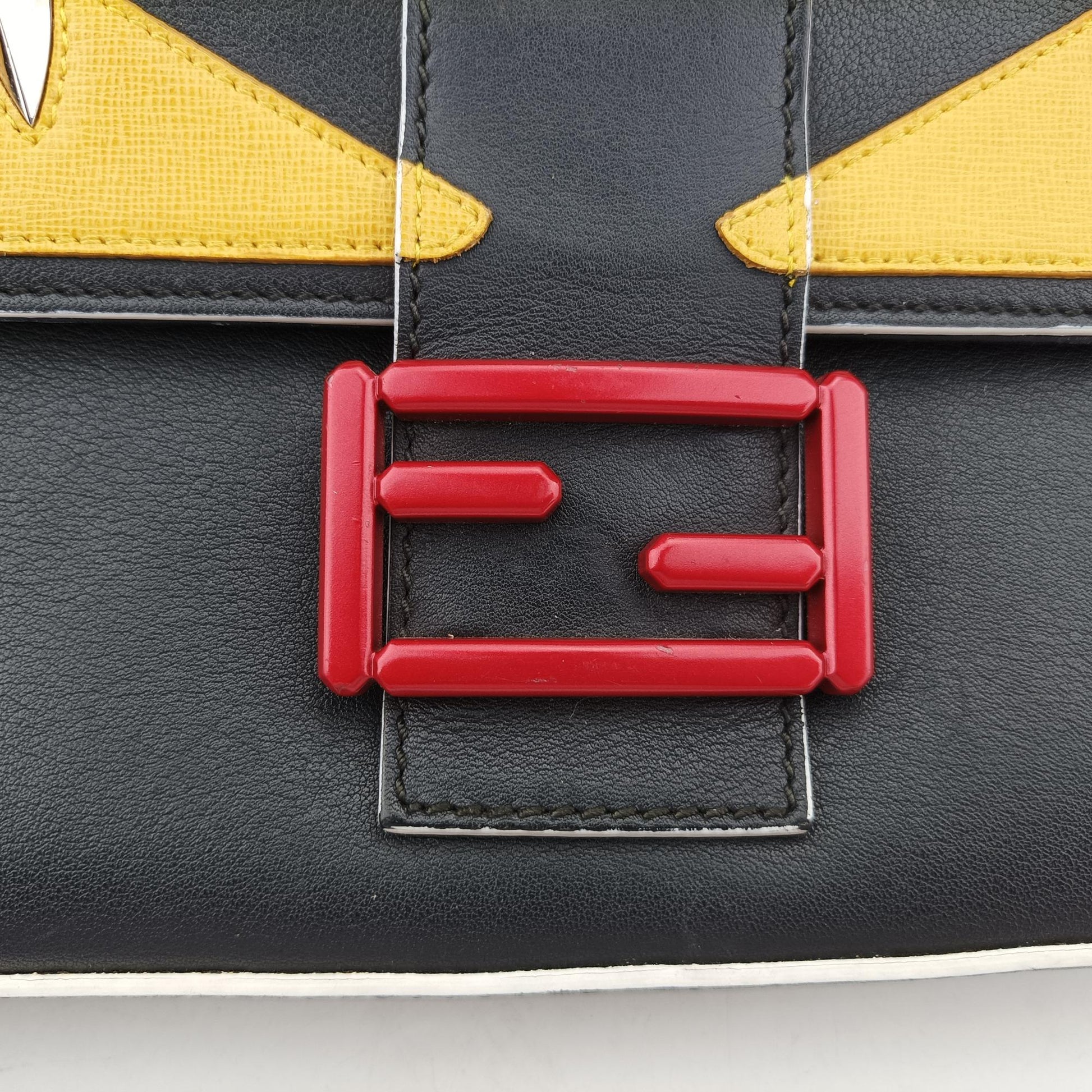 フェンディ Fendi ショルダーバッグ レディース モンスター　バゲット ブラック レザー 8BR600-41K-159-9851