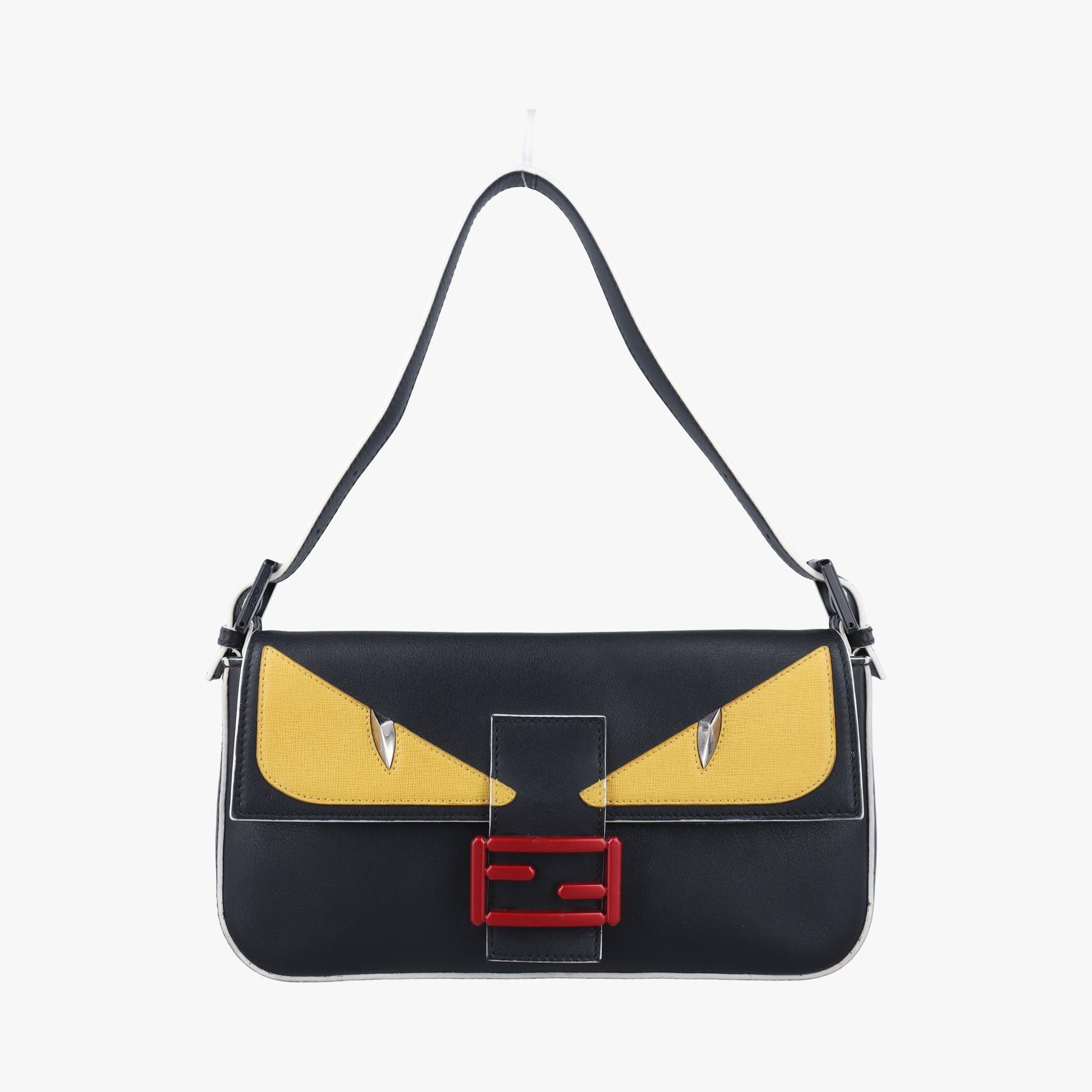 フェンディ Fendi ショルダーバッグ レディース モンスター　バゲット ブラック レザー 8BR600-41K-159-9851