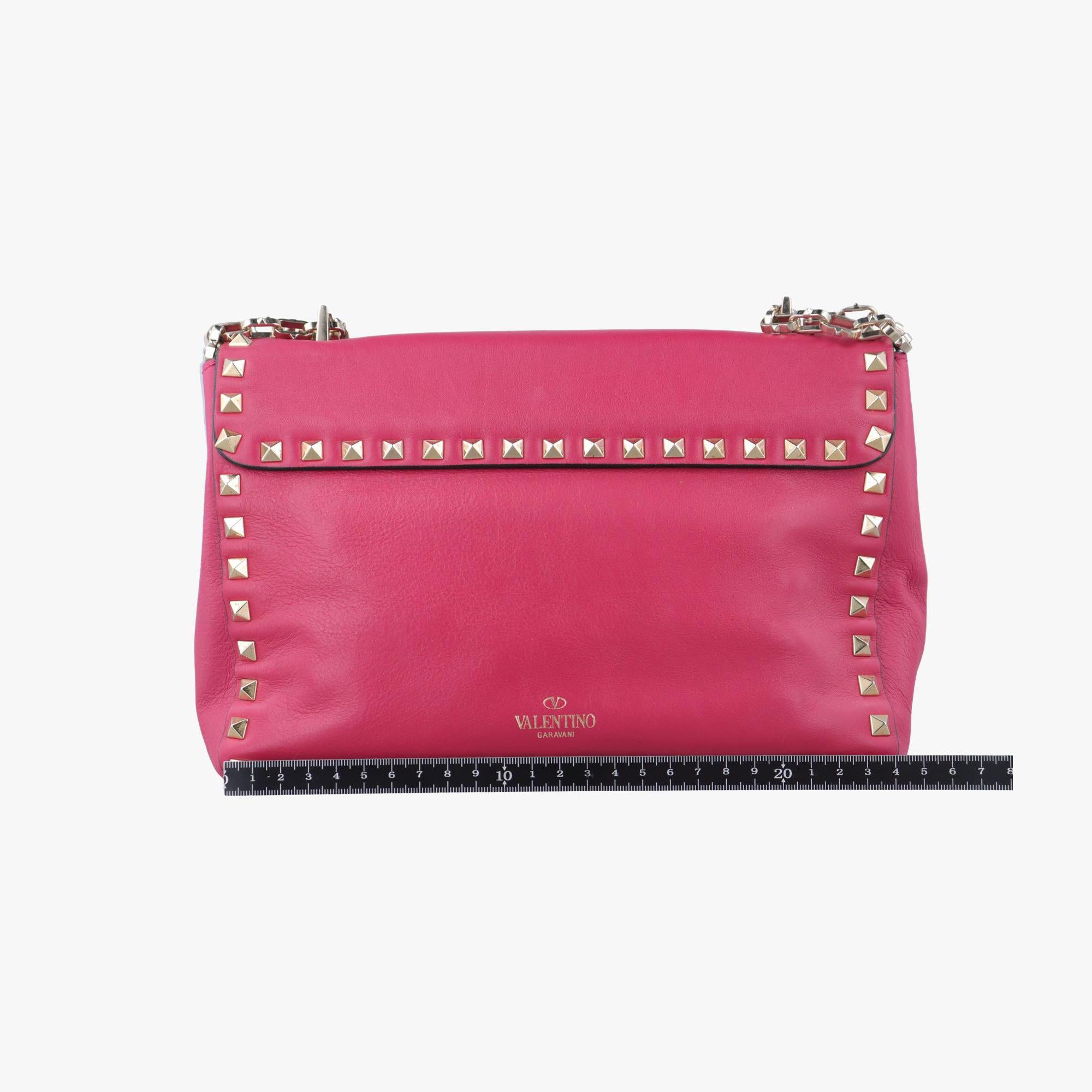 ヴァレンティノ Valentino ショルダーバッグ レディース ロックスタッズ ローズ レッド レザー