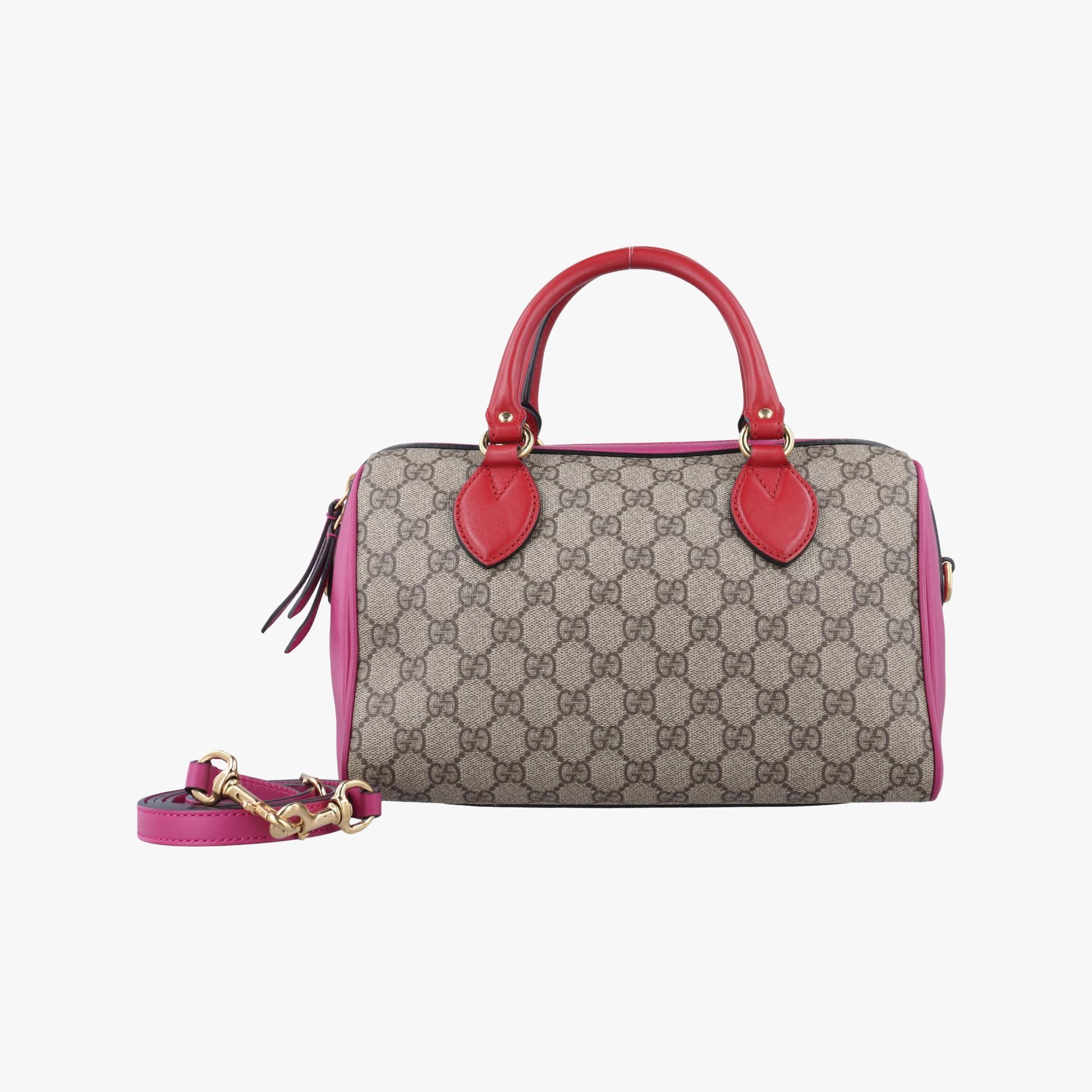 グッチ Gucci ボストンバッグ レディース GGスプリーム マルチカラー PVCコーティングキャンバス×レザー 409529 B019123034