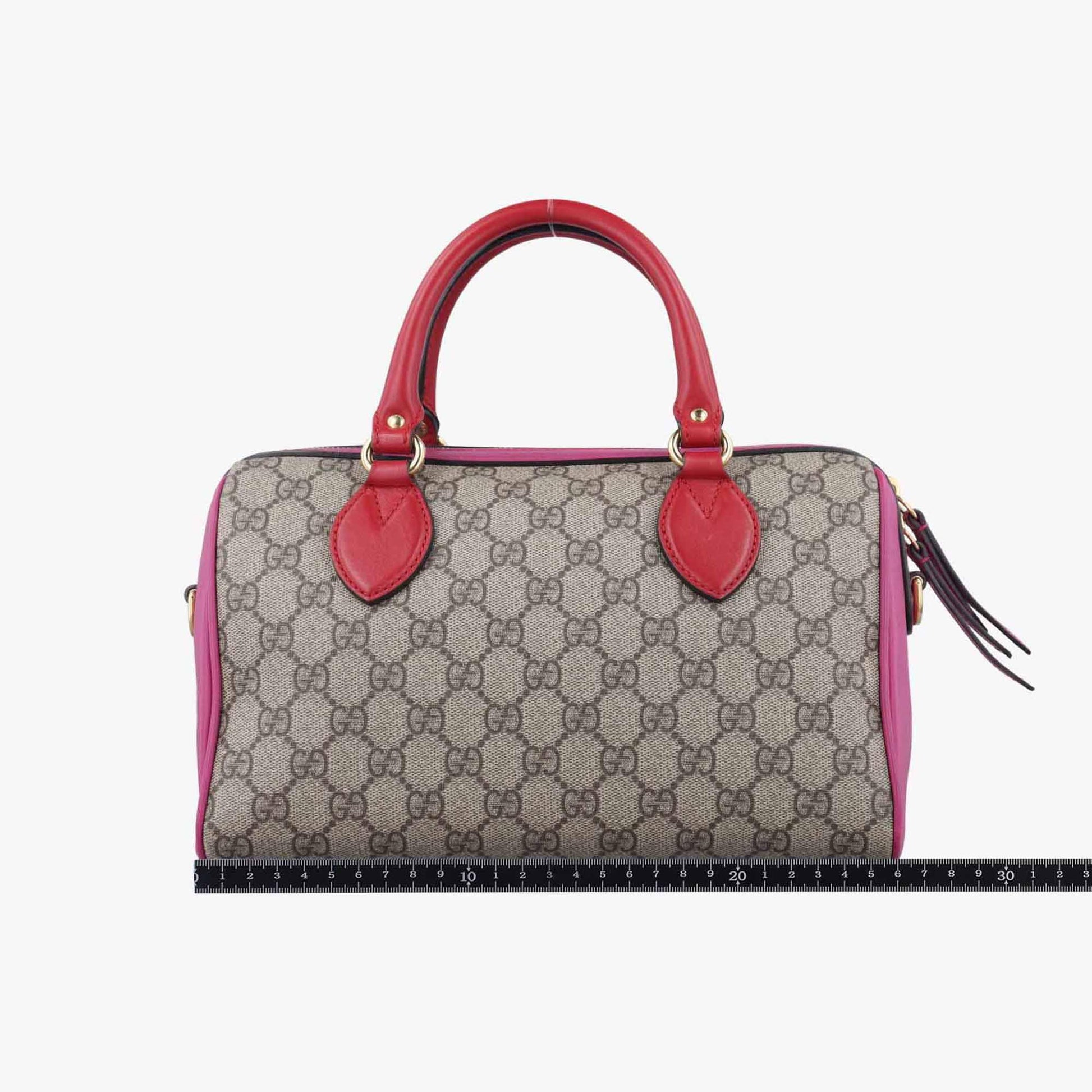 グッチ Gucci ボストンバッグ レディース GGスプリーム マルチカラー PVCコーティングキャンバス×レザー 409529 B019123034