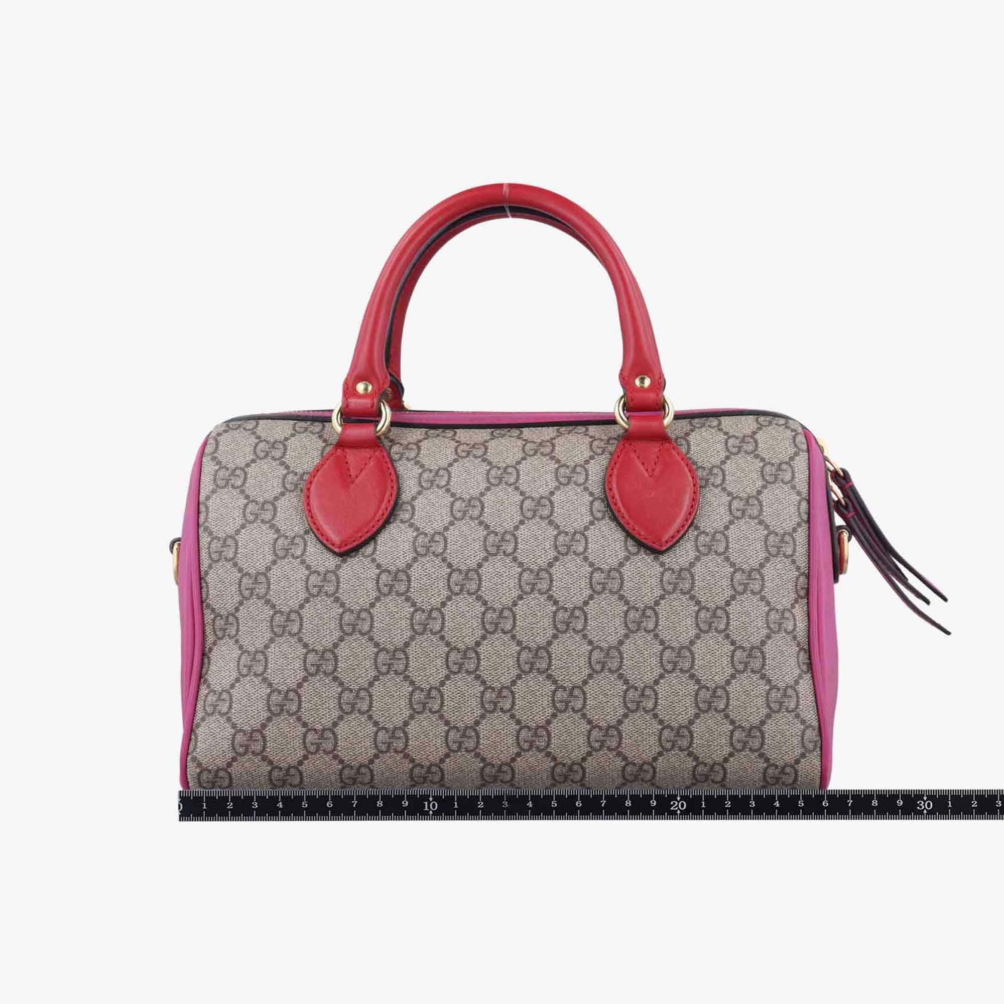 グッチ Gucci ボストンバッグ レディース GGスプリーム マルチカラー PVCコーティングキャンバス×レザー 409529 B019123034