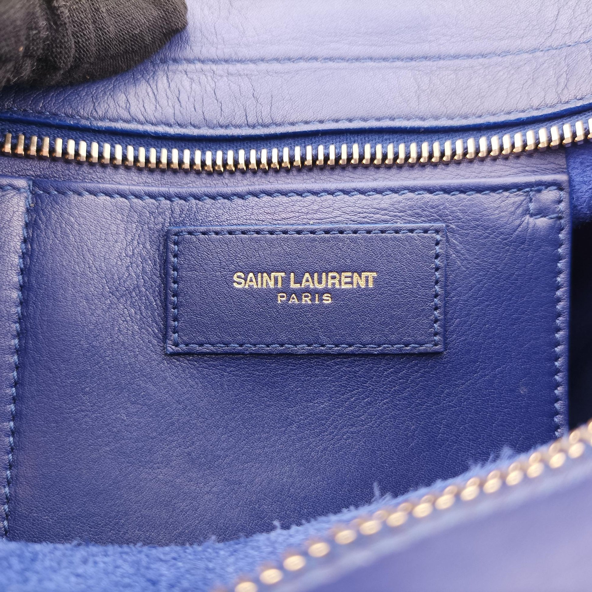 イヴサンローラン Yves saint Laurent ショルダーバッグ レディース Yライン　プチカバス ブルー レザー 311210.527066