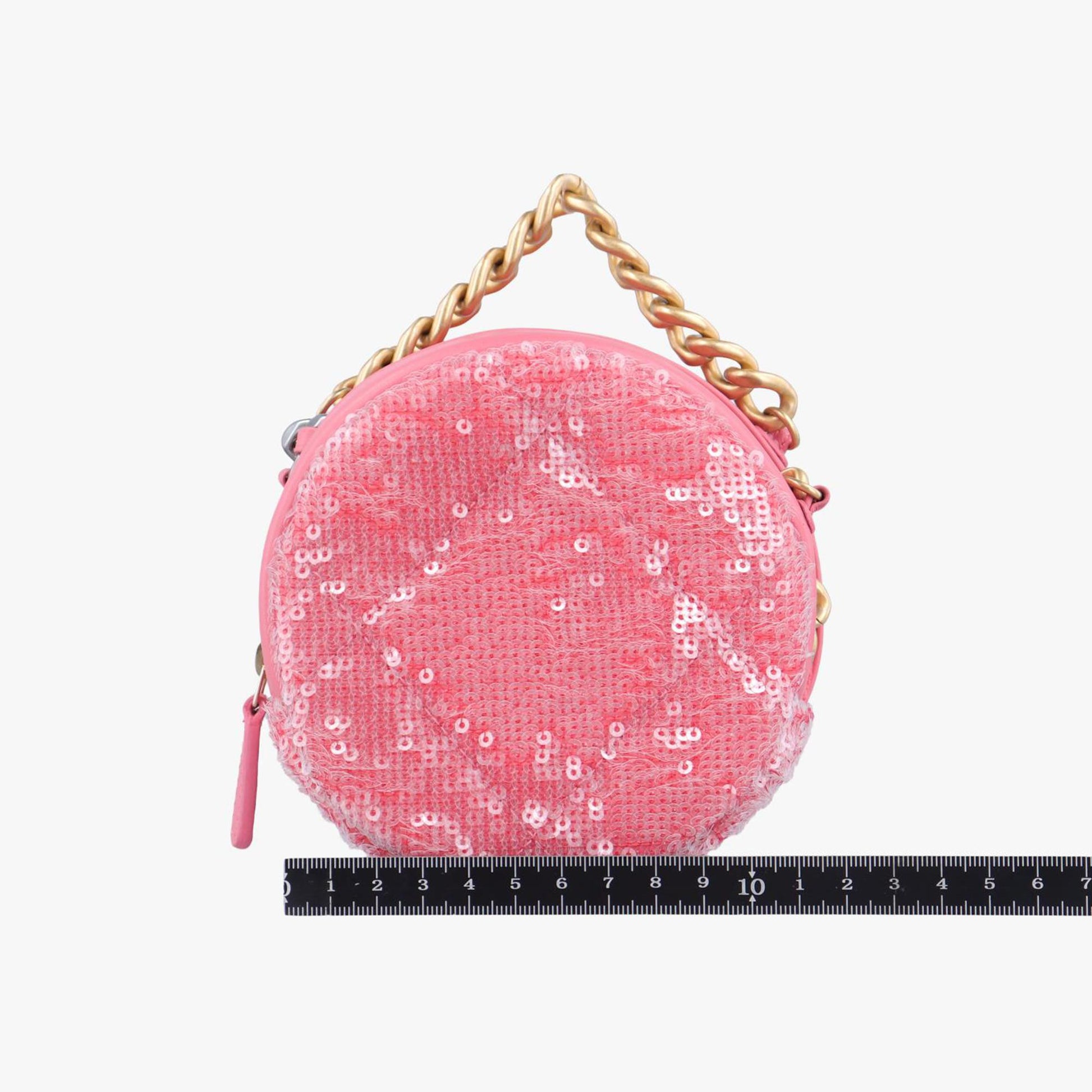 シャネル Chanel ショルダーバッグ レディース シャネル19　ラウンド ピンク スパンコール AP0945 30639908