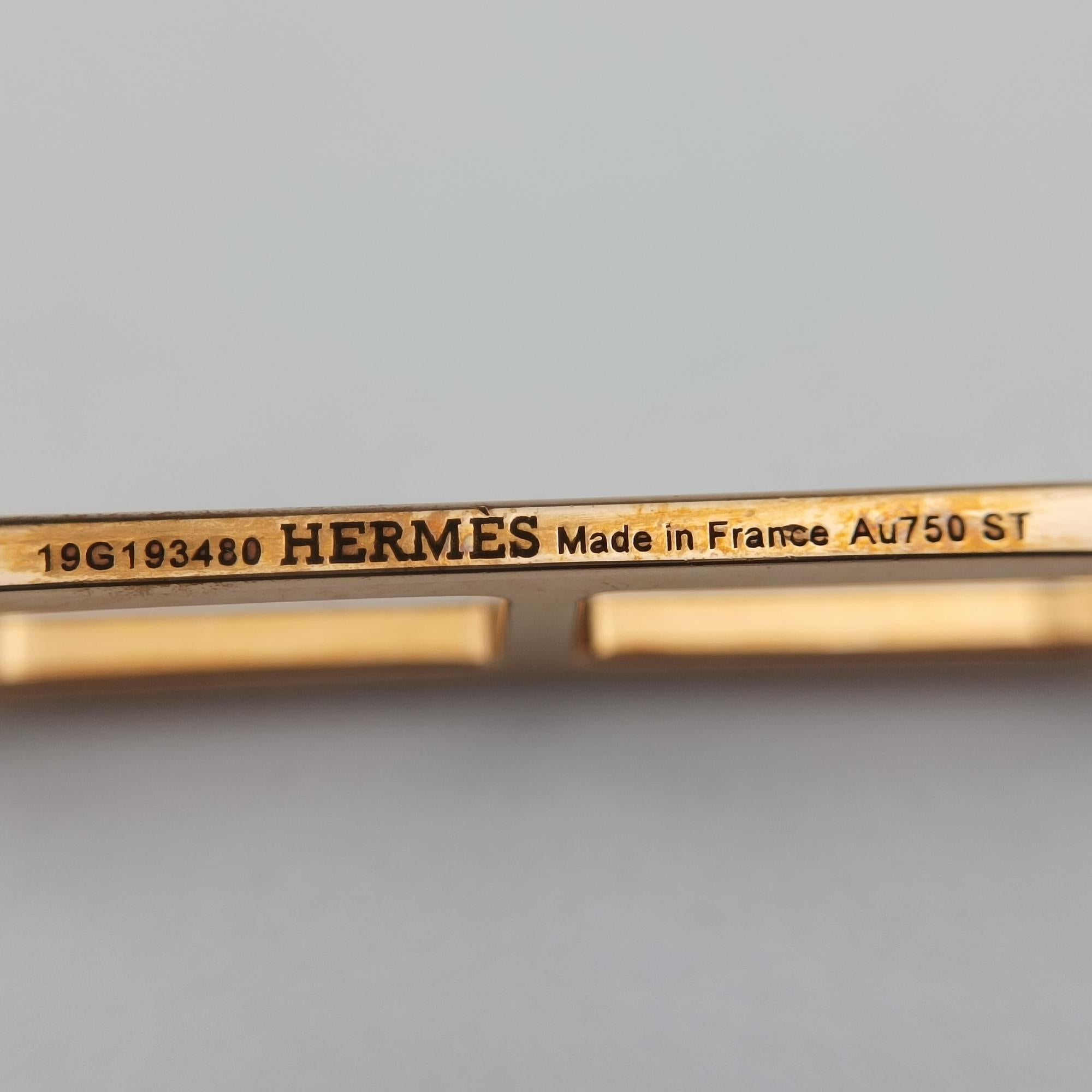 エルメス Hermes ブレスレット レディース シェーヌダンクル　 ゴールド AU750 19G193480