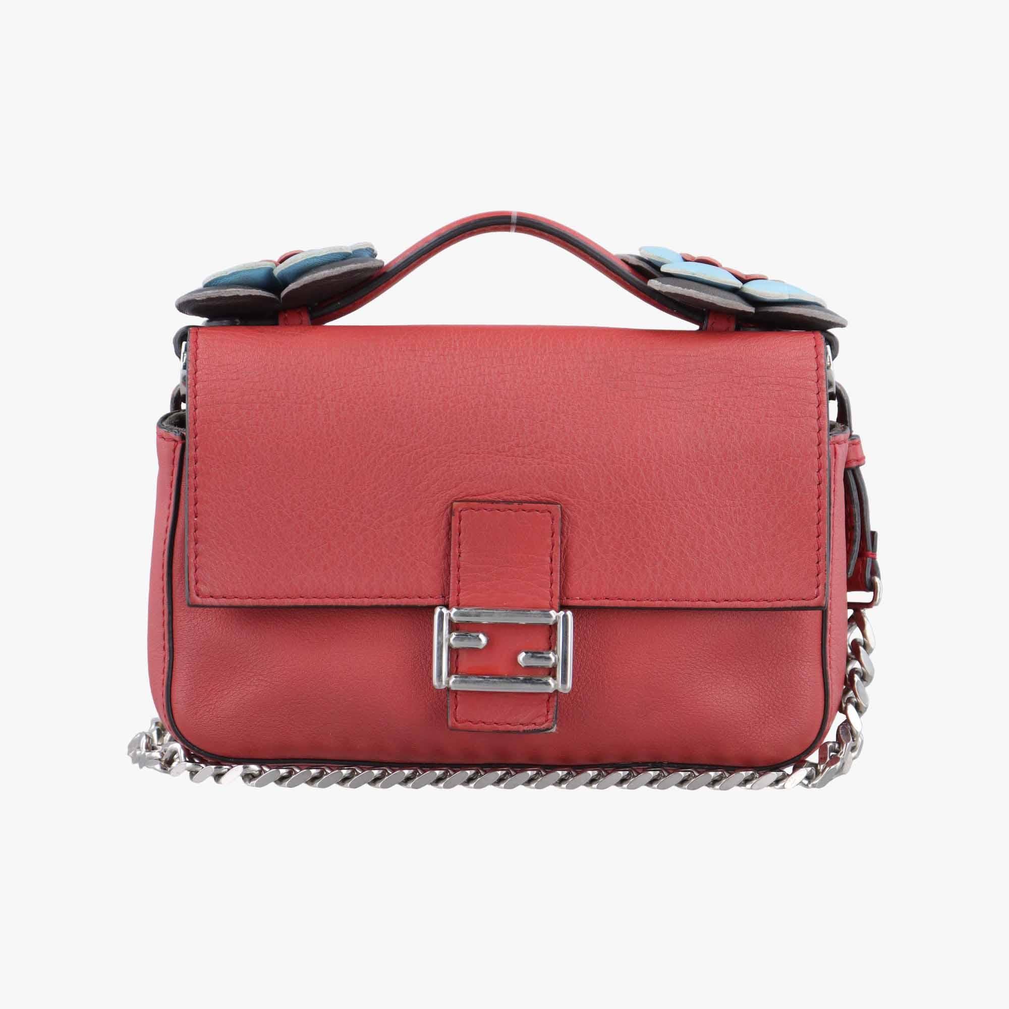 フェンディ Fendi ショルダーバッグ レディース ダブルマイクロバゲット レッド レザー 8M0371-9PX-179-3355