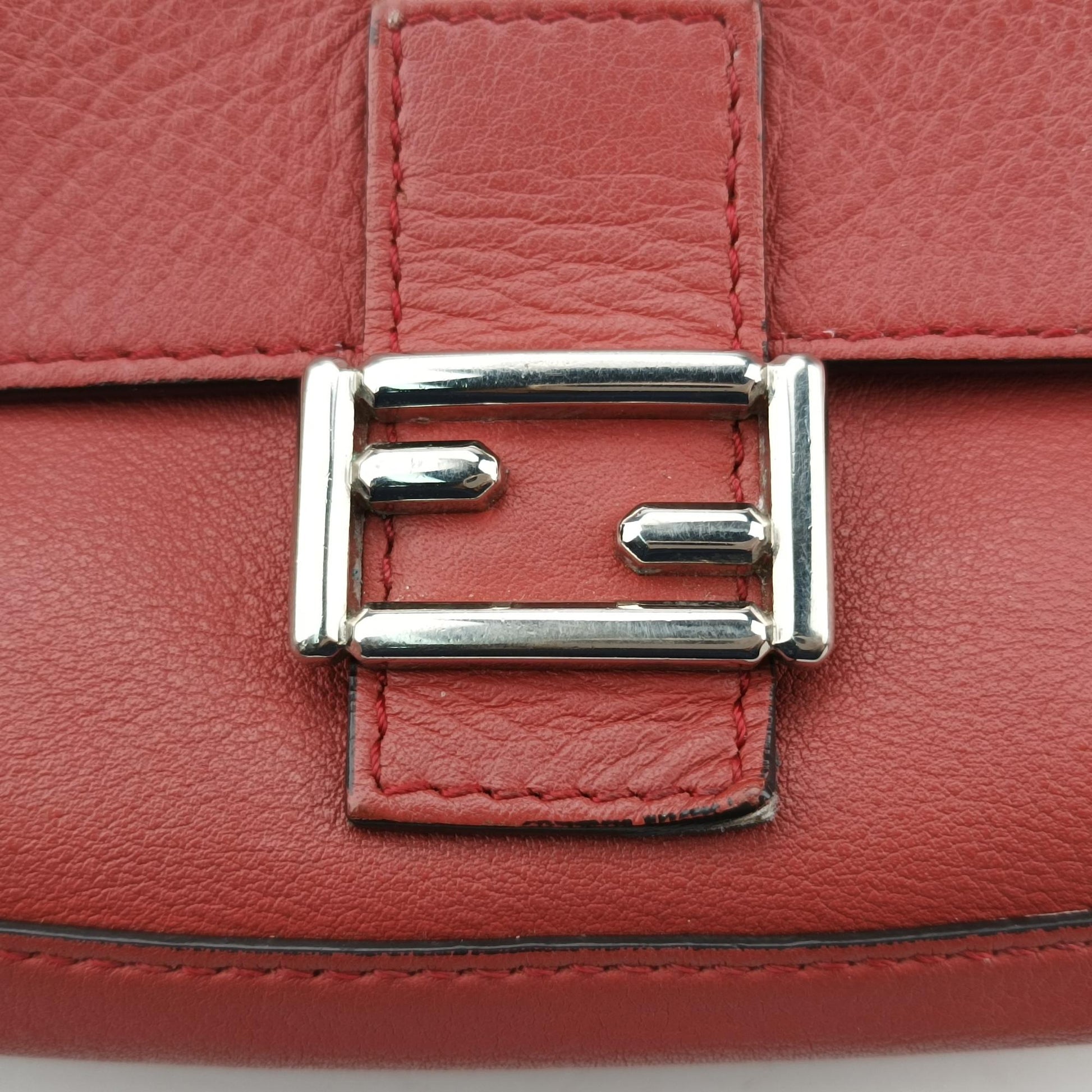 フェンディ Fendi ショルダーバッグ レディース ダブルマイクロバゲット レッド レザー 8M0371-9PX-179-3355