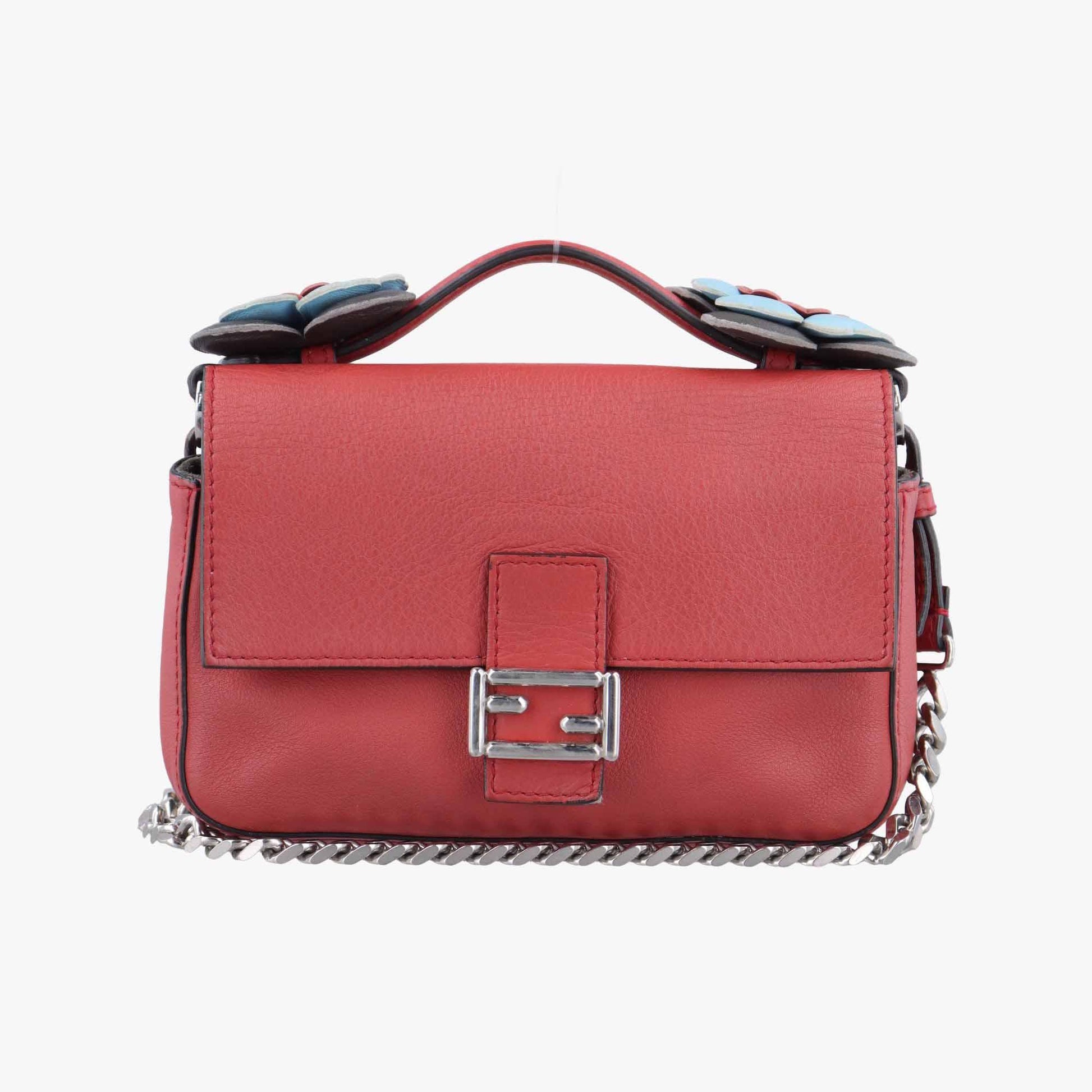 フェンディ Fendi ショルダーバッグ レディース ダブルマイクロバゲット レッド レザー 8M0371-9PX-179-3355