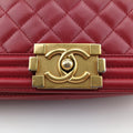 シャネル Chanel ショルダーバッグ レディース ボーイシャネル ワインレッド ラムスキン A92193 19857028