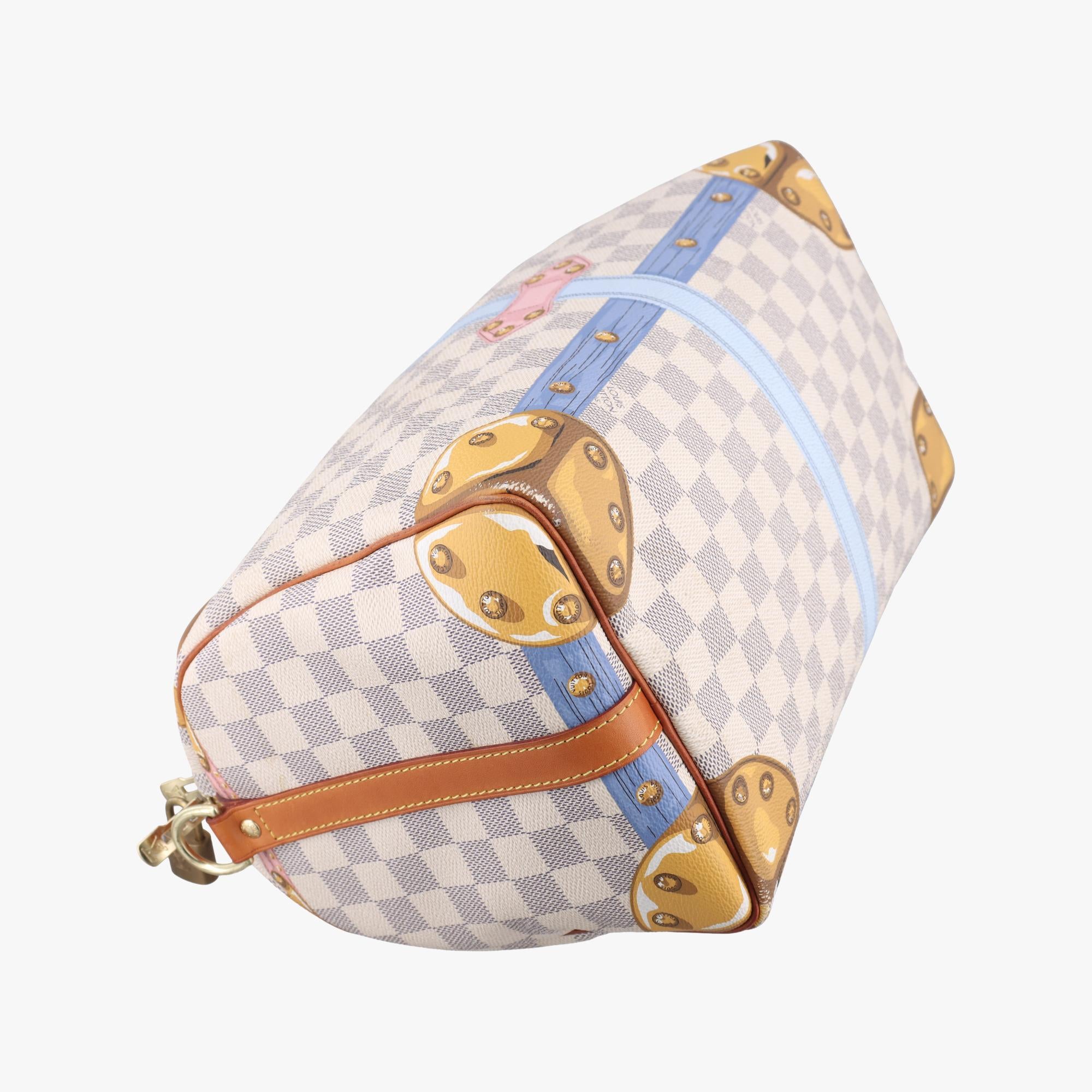 ルイヴィトン Louis Vuitton ボストンバッグ レディース スピーディ バンドリエール30　サマートランク ホワイト ダミエキャンバス N41063 DU1128