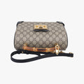 グッチ Gucci ショルダーバッグ レディース GGスプリーム　バンブー　パドロック グレー PVCコーティングキャンバス×レザー 603221 B032322563