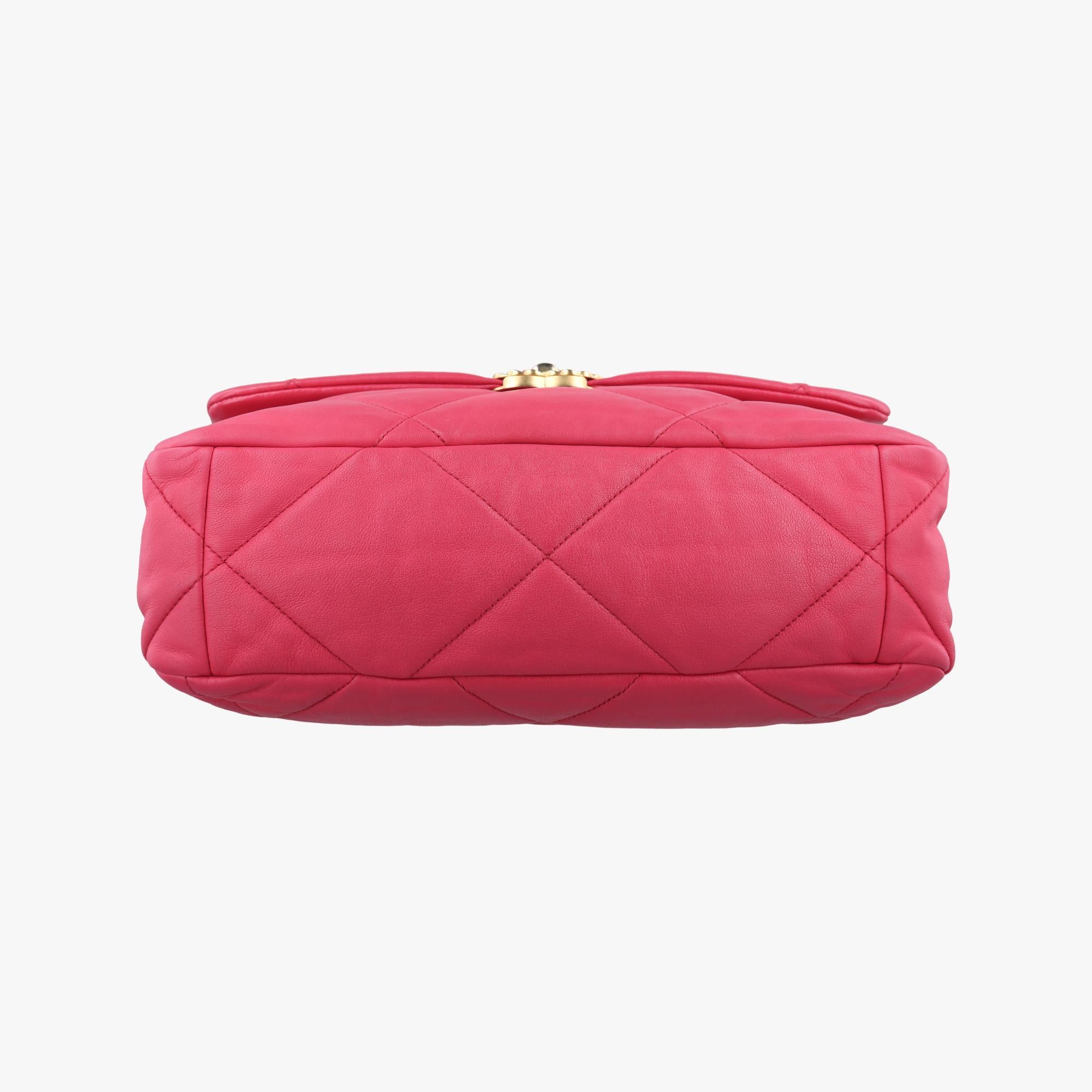 シャネル Chanel ショルダーバッグ レディース シャネル19 ローズ レッド ラムスキン AS1161 30006877