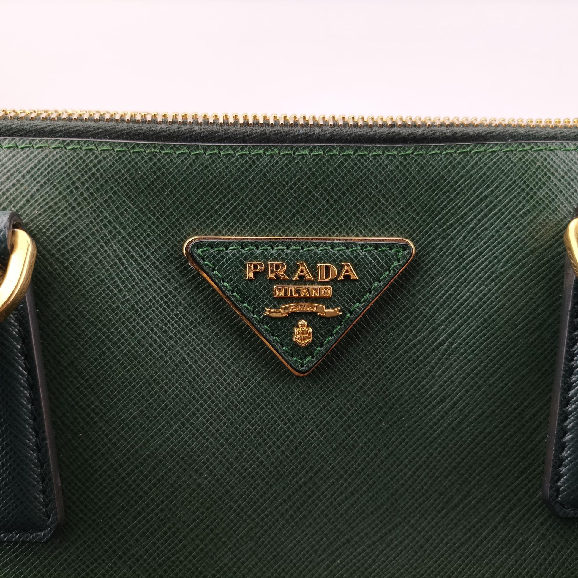 プラダ Prada ハンドバッグ レディース ガレリア グリーン サフィアーノレザー B2274C 14/D