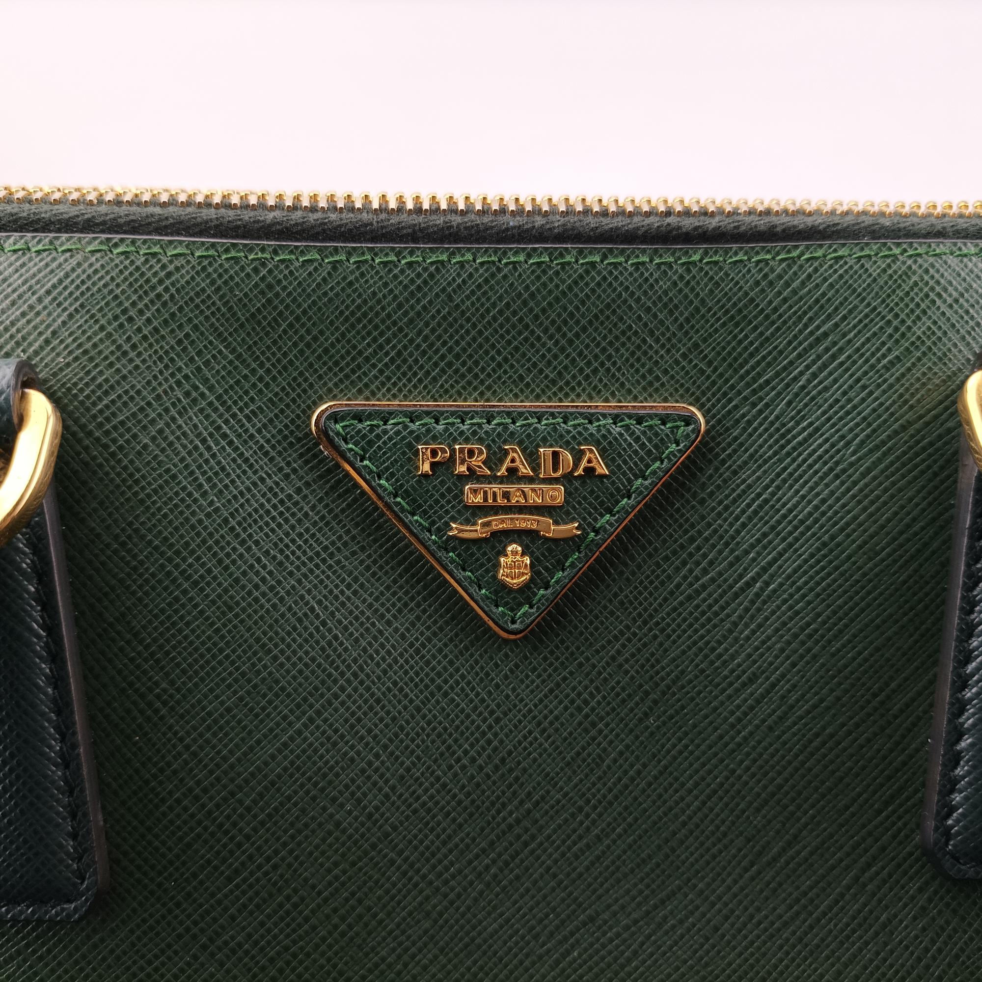 プラダ Prada ハンドバッグ レディース ガレリア グリーン サフィアーノレザー B2274C 14/D