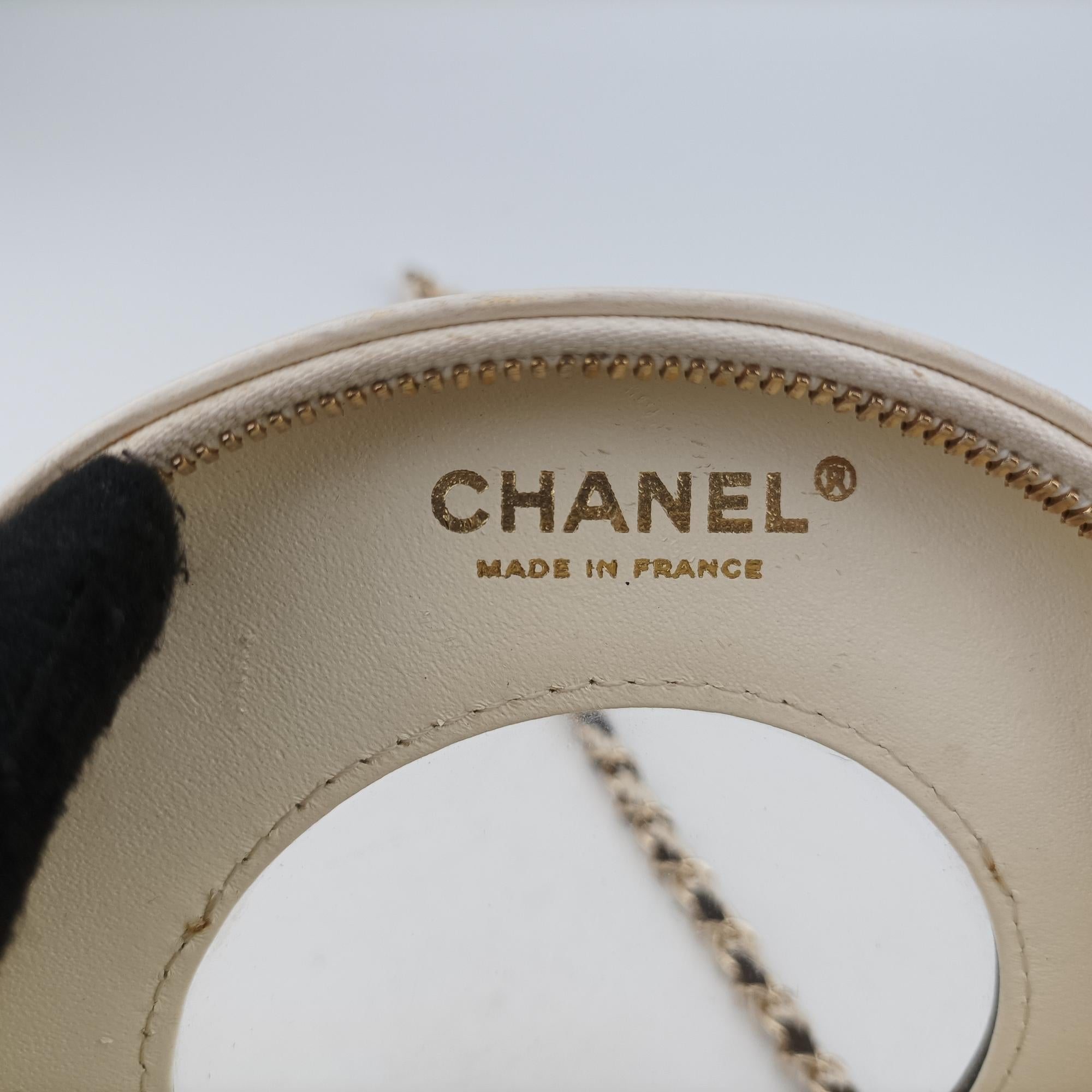 シャネル Chanel ショルダーバッグ レディース ラ パウザ ココ ライフセーバー ラウンド ホワイト ラムスキン AS0209 27064027