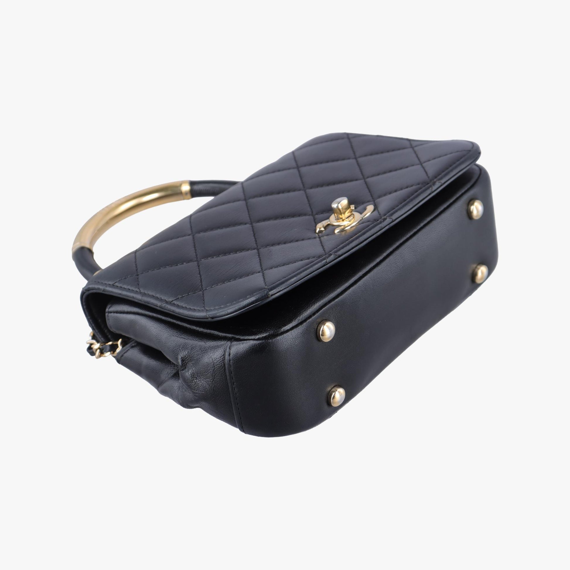 シャネル Chanel ショルダーバッグ レディース マトラッセ　ココハンドル ブラック ラムスキン A93751 23835129