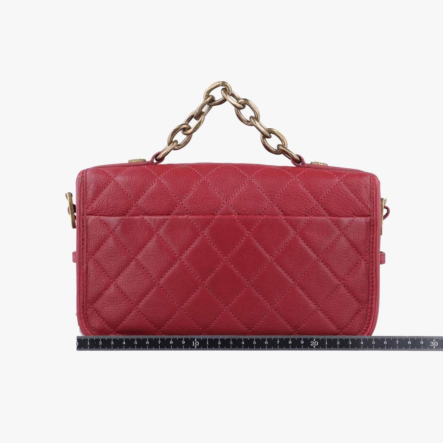 シャネル Chanel ショルダーバッグ レディース プラッシュホーンバックル　ココマーク レッド ラムスキン A92944 21389062