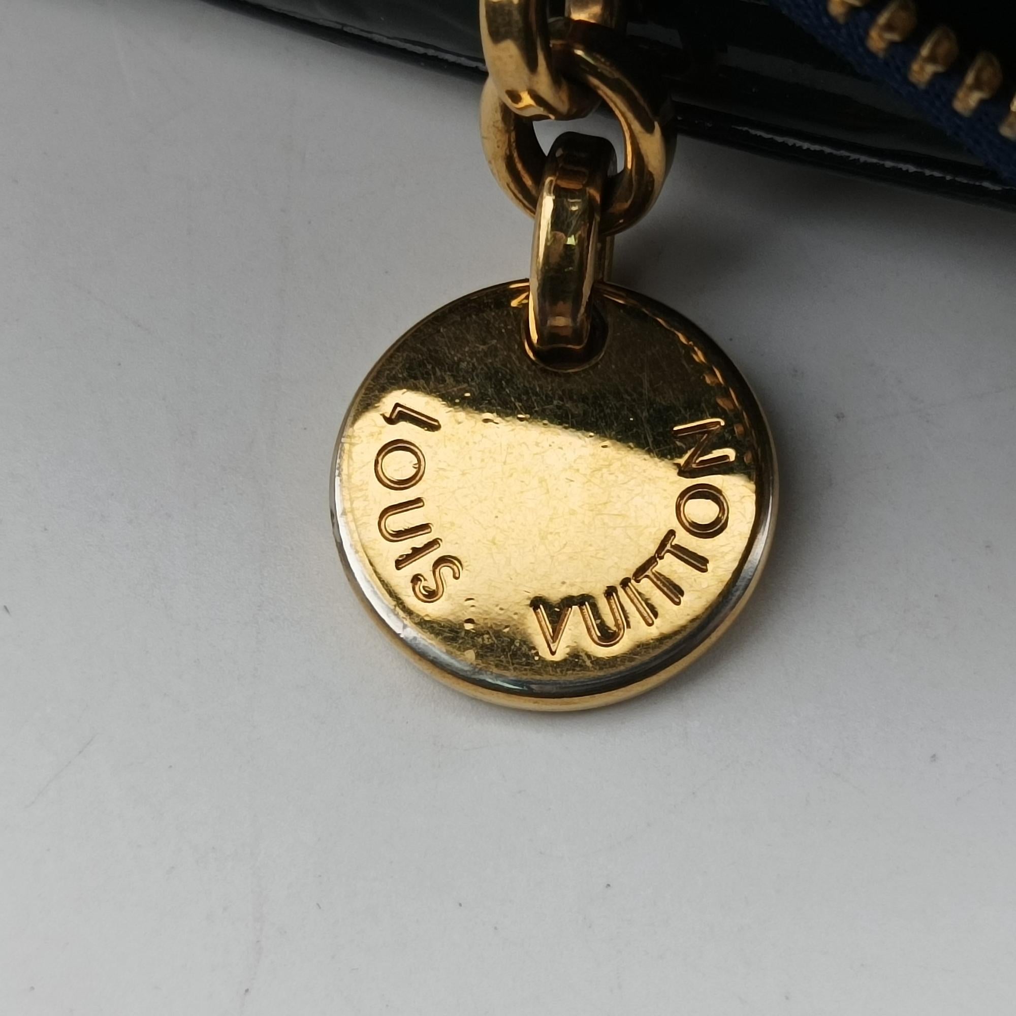 ルイヴィトン Louis Vuitton ショルダーバッグ レディース ブレアMM ブルーブラック ヴェルニ M90054 AA2123