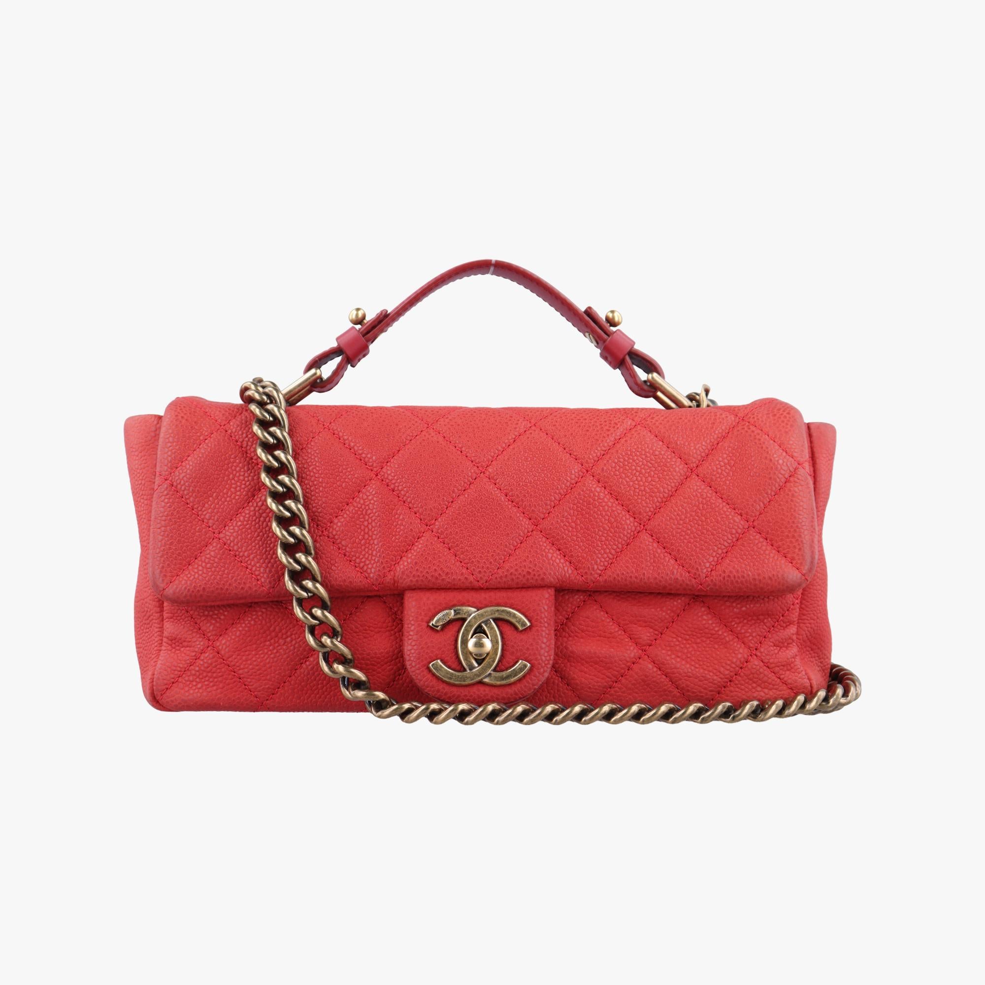 シャネル Chanel ショルダーバッグ レディース マトラッセ　ココマーク レッド キャビアスキン A67622 17845320