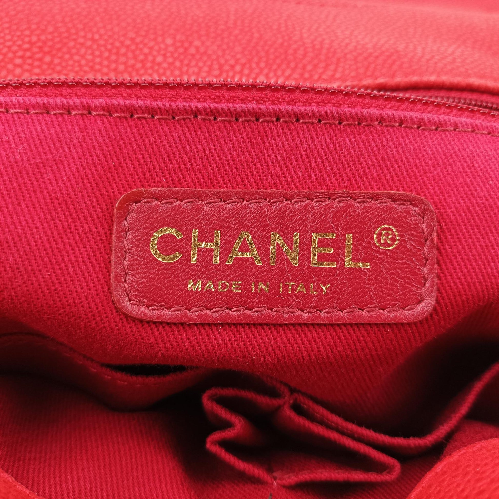 シャネル Chanel ショルダーバッグ レディース マトラッセ　ココマーク レッド キャビアスキン A67622 17845320