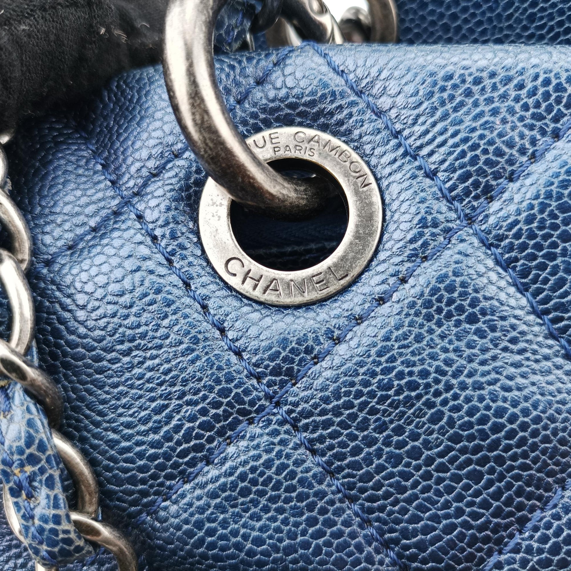 シャネル Chanel ショルダーバッグ レディース マトラッセ　 ブルー キャビアスキン A67413 16754151