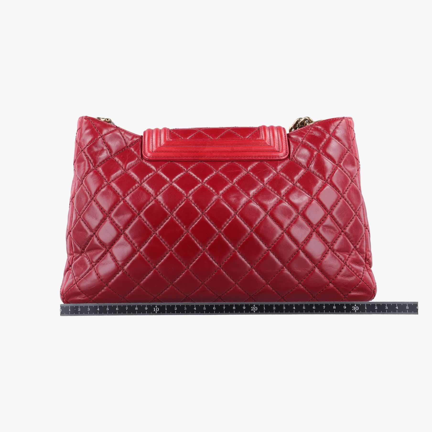 シャネル Chanel ショルダーバッグ レディース ボーイチェーントート レッド レザー A67648 17753740