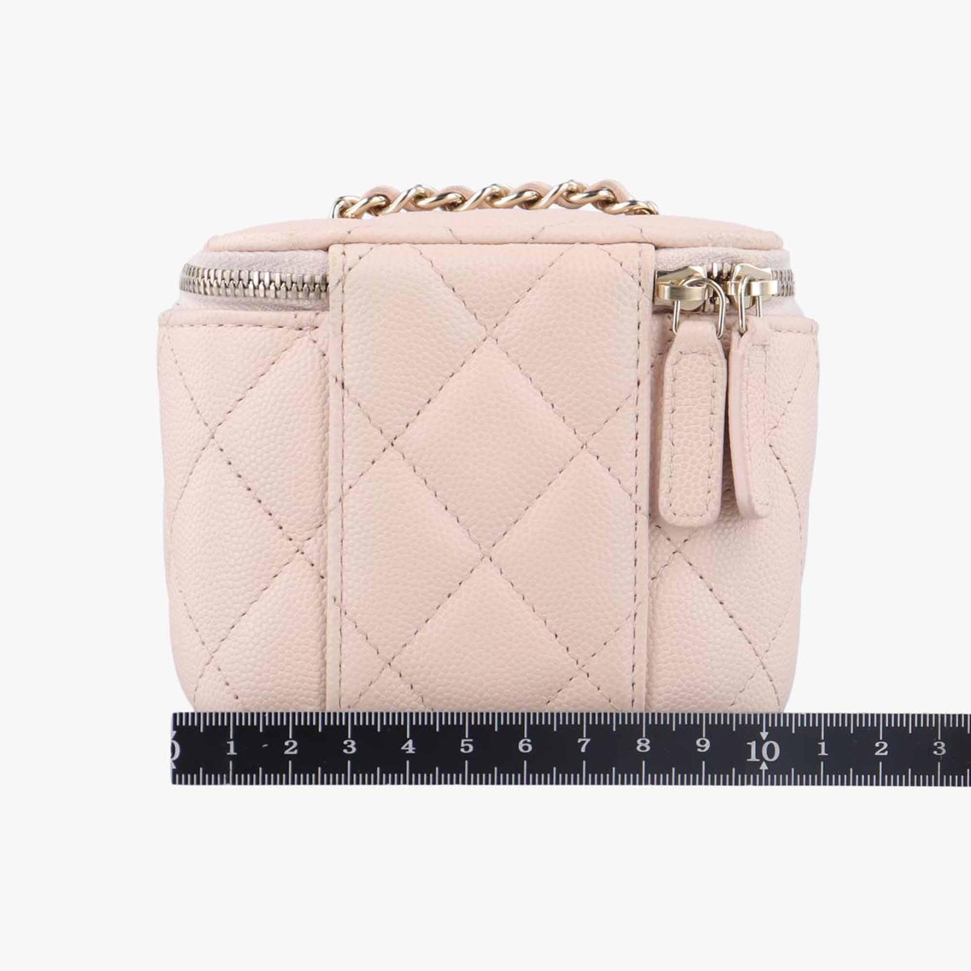 シャネル Chanel ショルダーバッグ レディース マトラッセ スモール バニティ ケース ピンク キャビアスキン AP1340 31714813