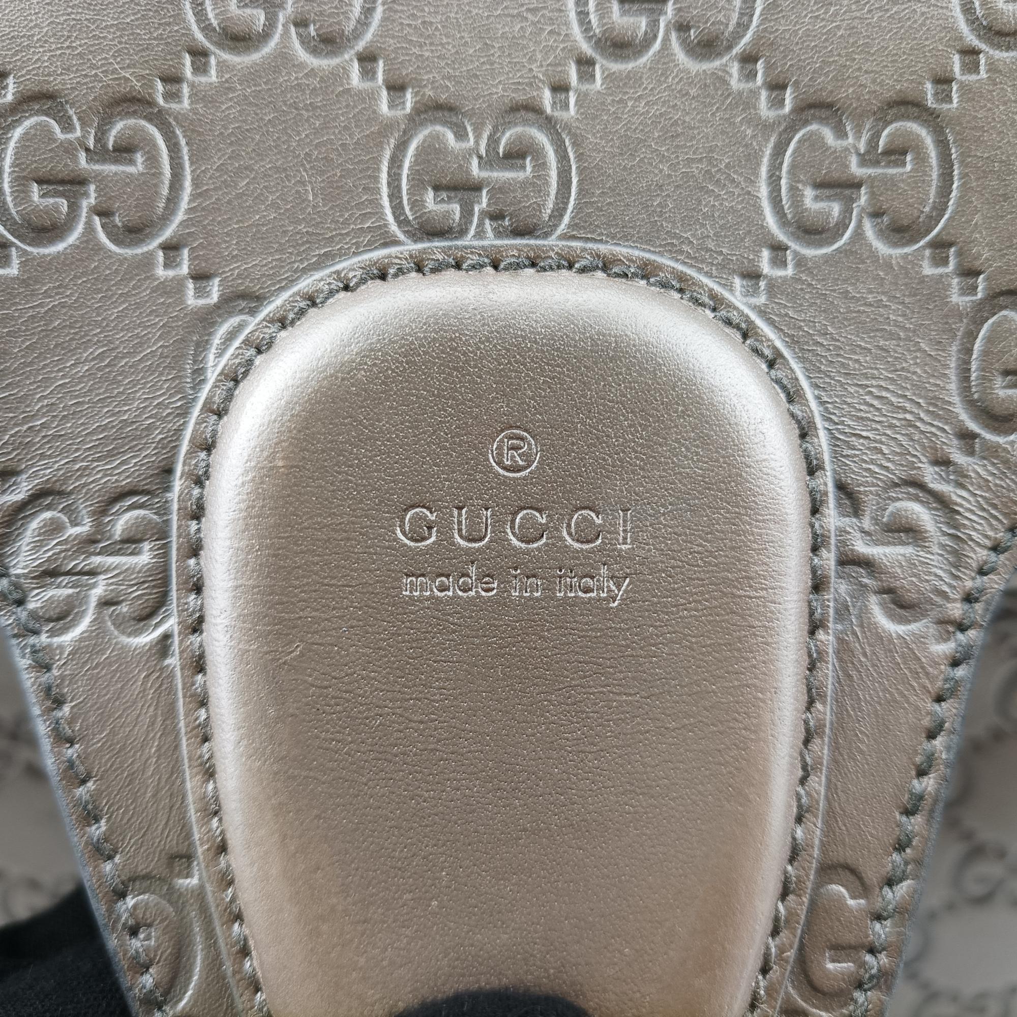 グッチ Gucci ショルダーバッグ レディース エミリー シルバー レザー 295403 I017328658