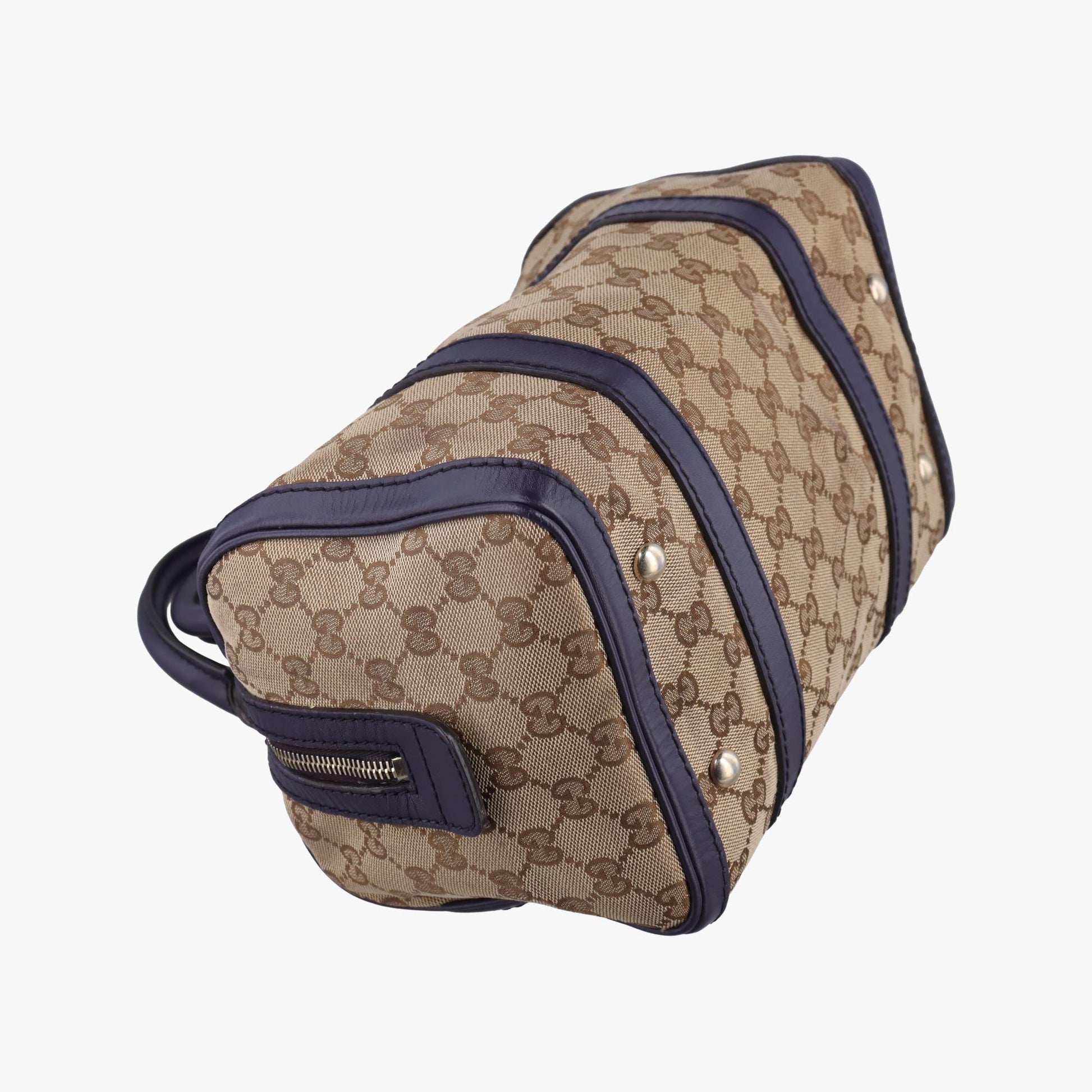 グッチ Gucci ボストンバッグ レディース シェリーライン カーキ レザー×ファブリック 269876 H014565073