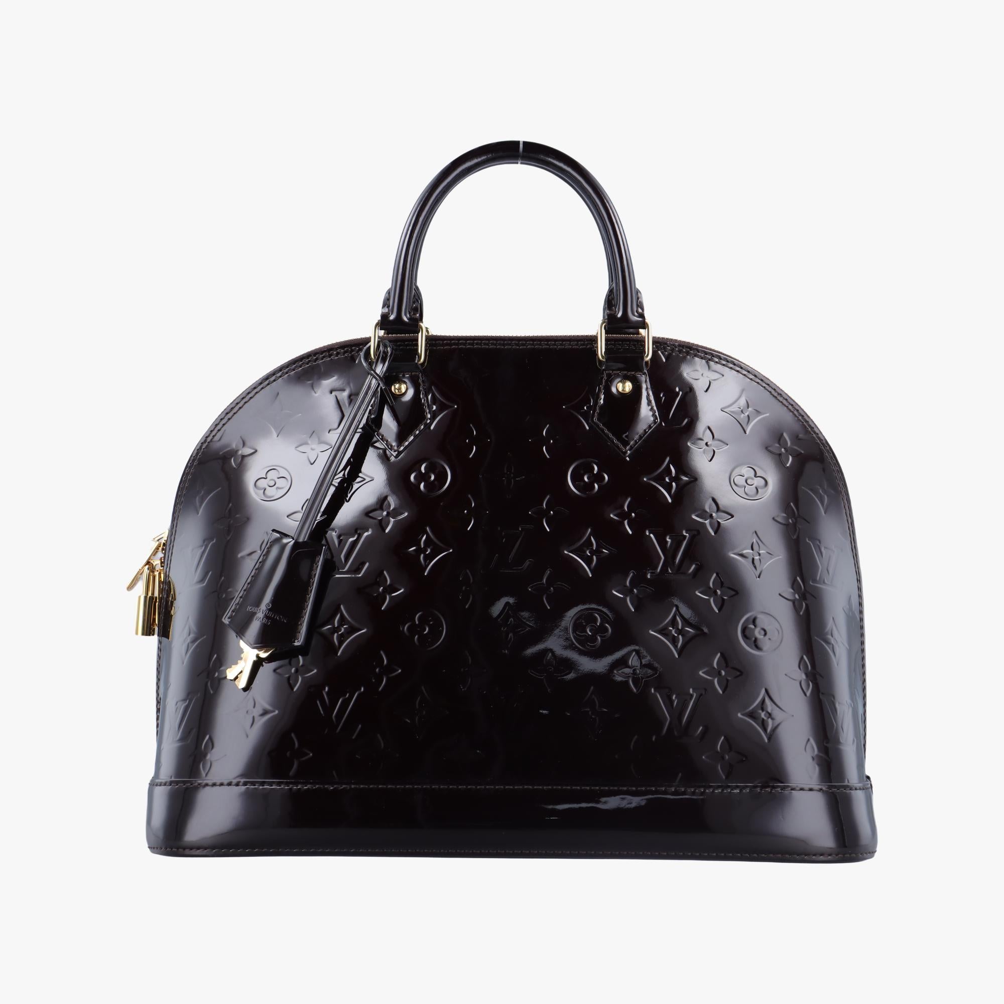 ルイヴィトン Louis Vuitton ハンドバッグ レディース アルマMM ワインレッド ヴェルニ M90024 MI0164