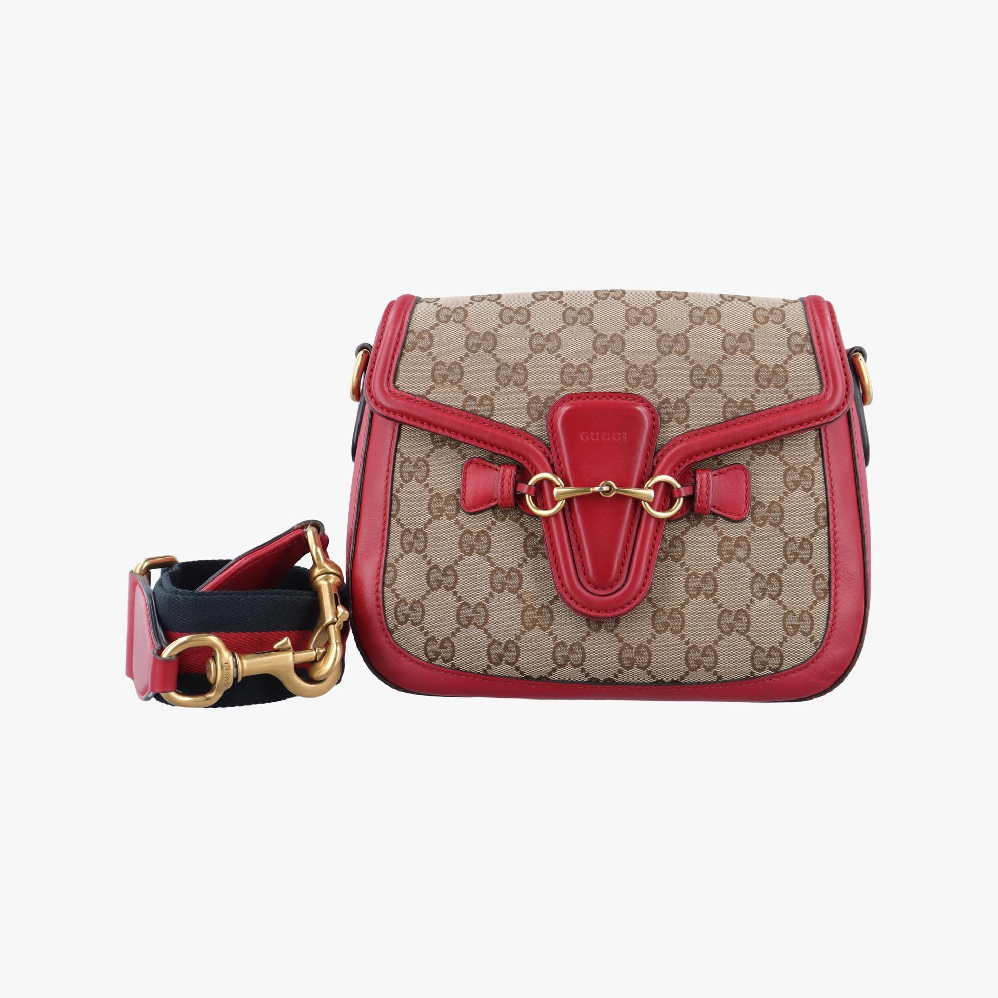 グッチ Gucci ショルダーバッグ レディース レディ ウェブ カーキ レザー×ファブリック 383848 C019075665