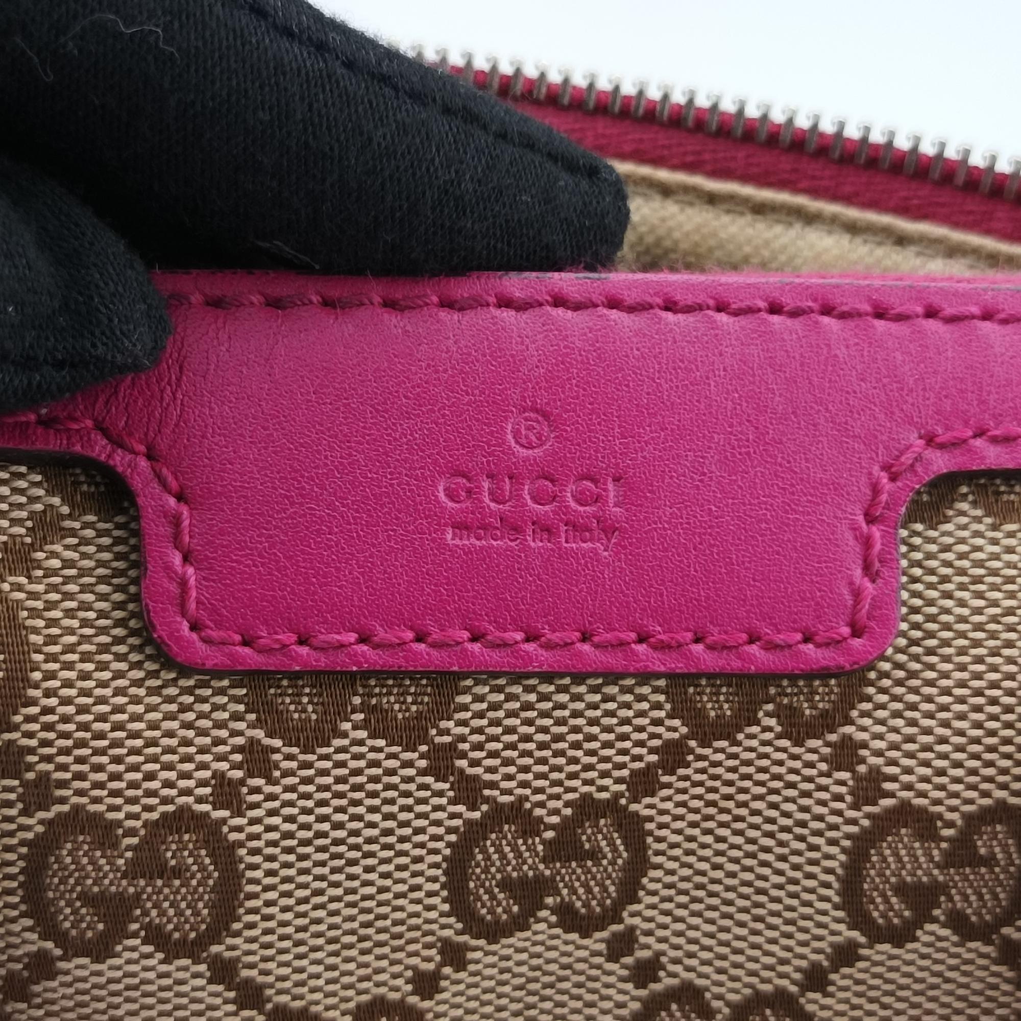 グッチ Gucci ボストンバッグ レディース シェリーライン カーキ レザー×ファブリック 247205 I015392477