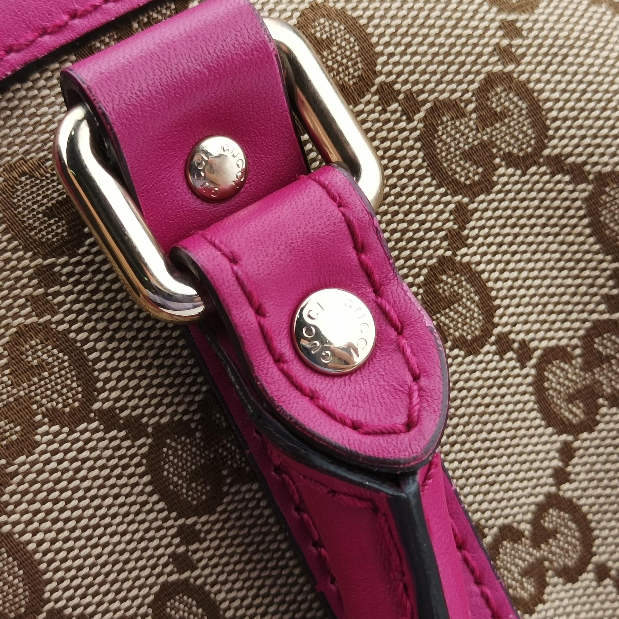 グッチ Gucci ボストンバッグ レディース シェリーライン カーキ レザー×ファブリック 247205 I015392477