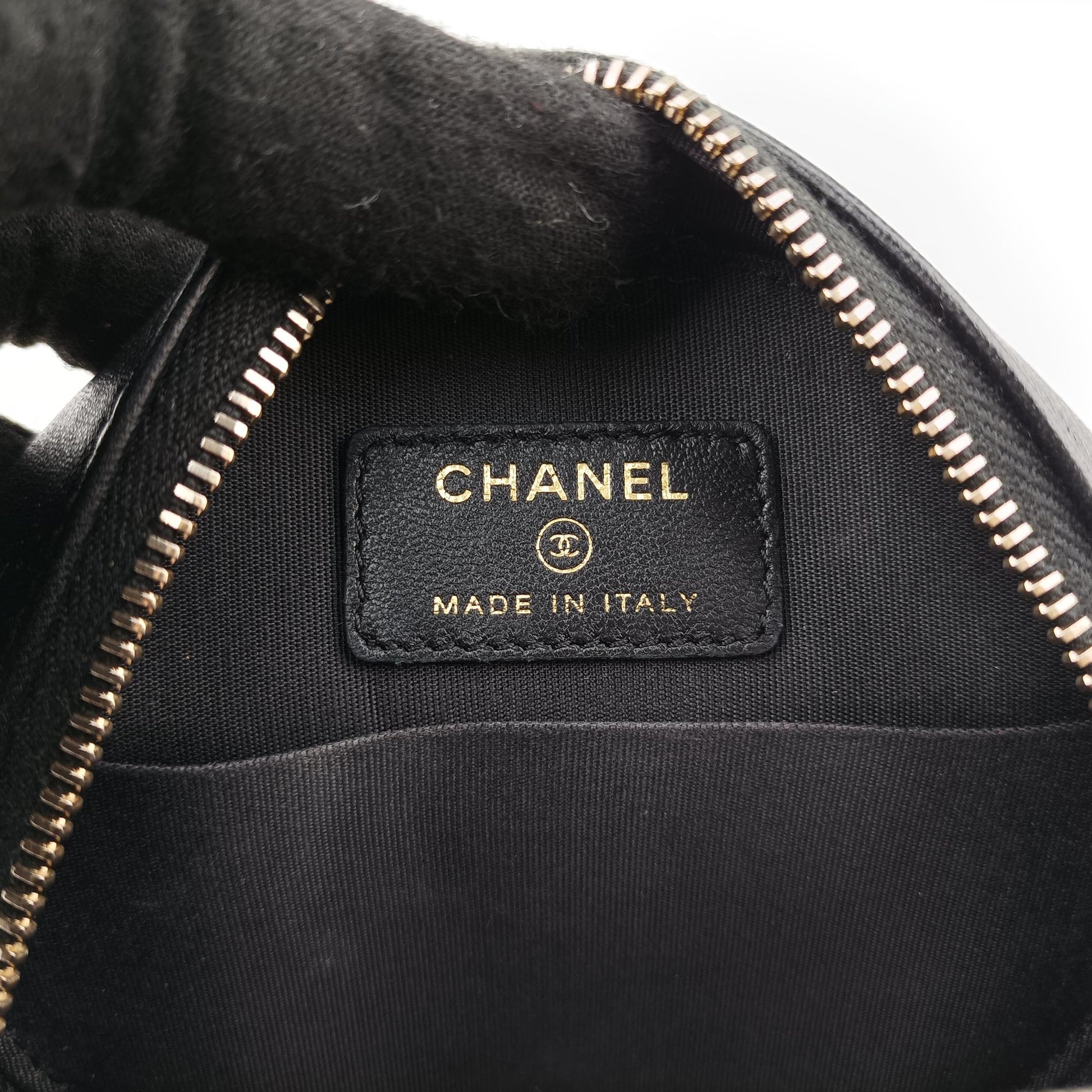 シャネル Chanel ショルダーバッグ レディース ラッキー チャーム ラインストーン ラウンド ブラック ラムスキン AP1580 30182792