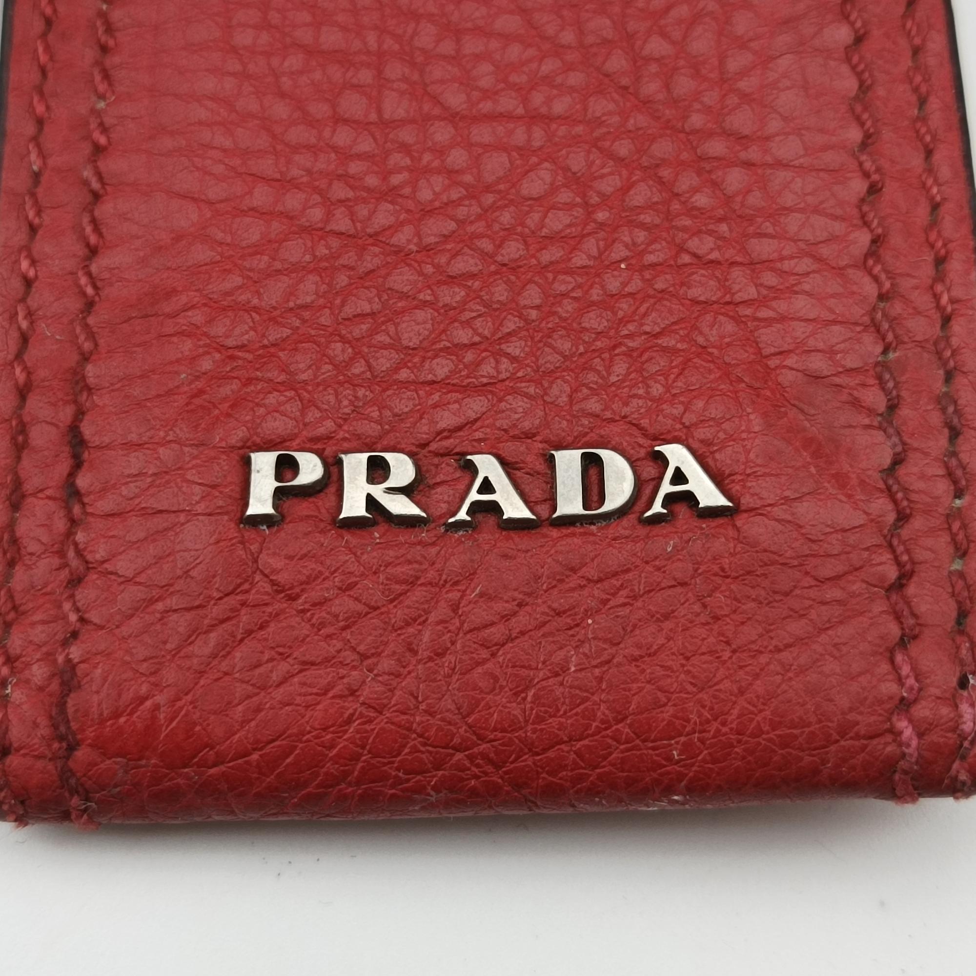 プラダ Prada ショルダーバッグ レディース エティケット レッド レザー 1BD082 260