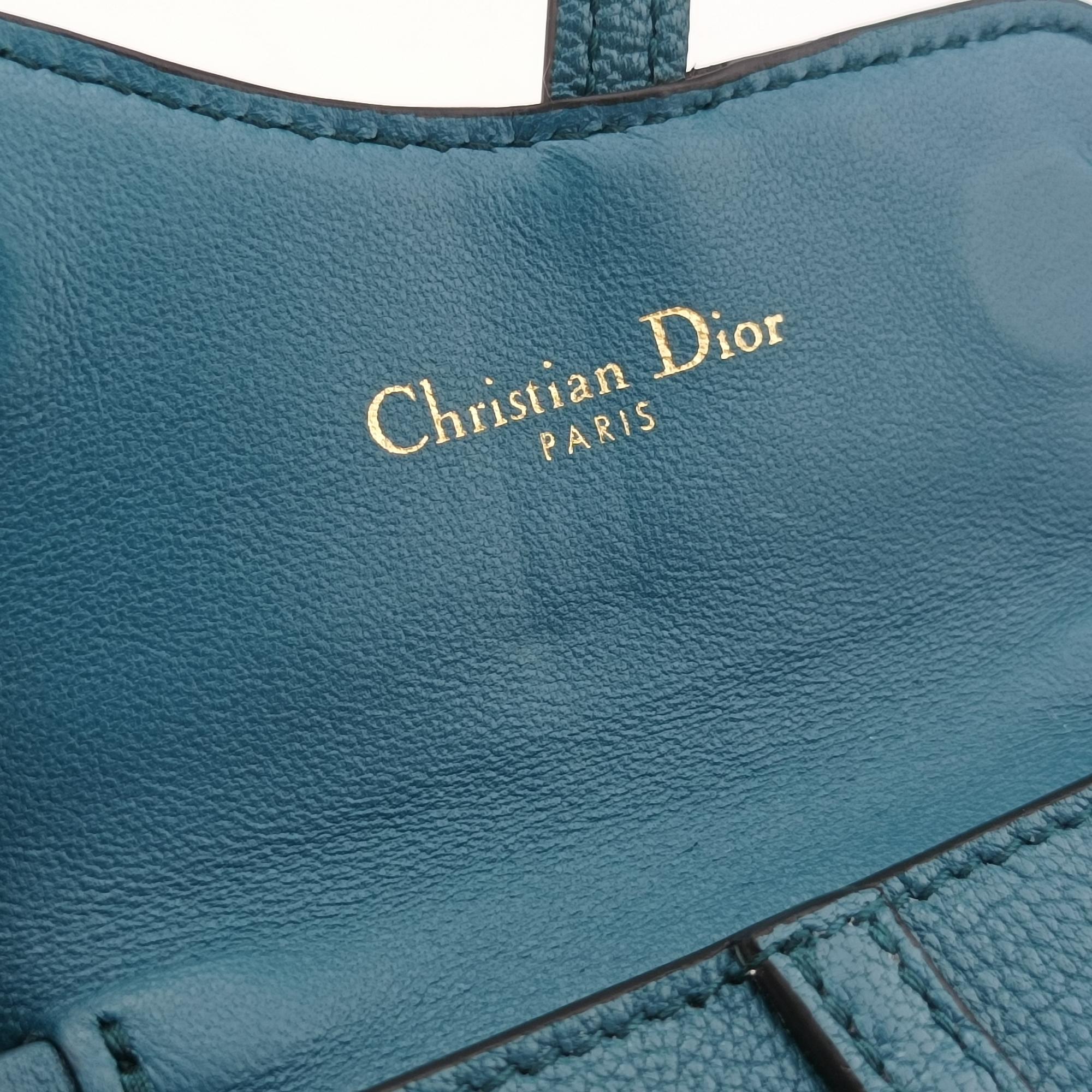 クリスチャンディオール Christian Dior ショルダーバッグ レディース サドル ブルー レザー 43-MA-1220