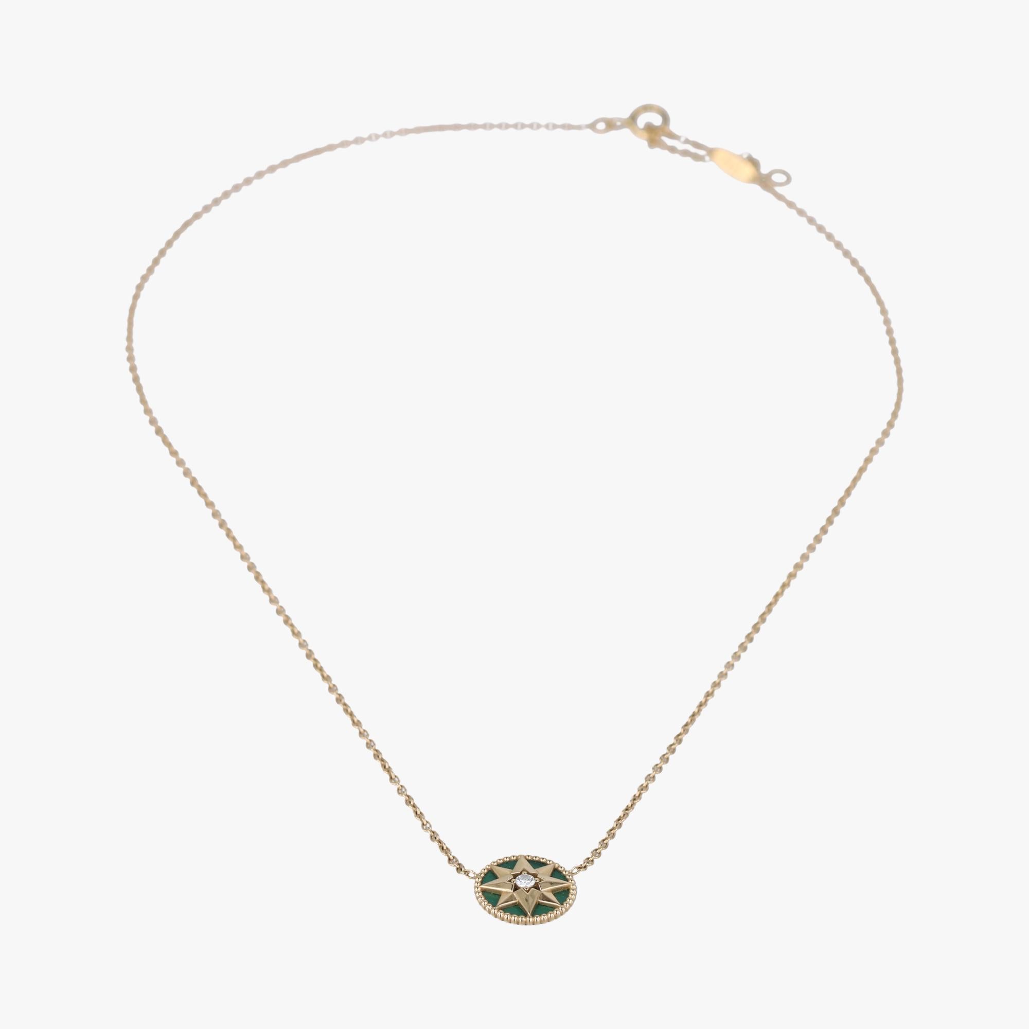 クリスチャンディオール Christian Dior ネックレス レディース ローズデヴァン メダリオン グリーン AU750 122037