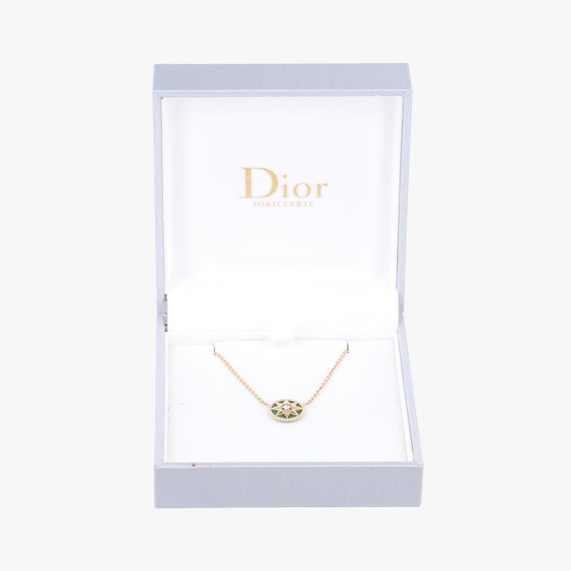 クリスチャンディオール Christian Dior ネックレス レディース ローズデヴァン メダリオン グリーン AU750 122037