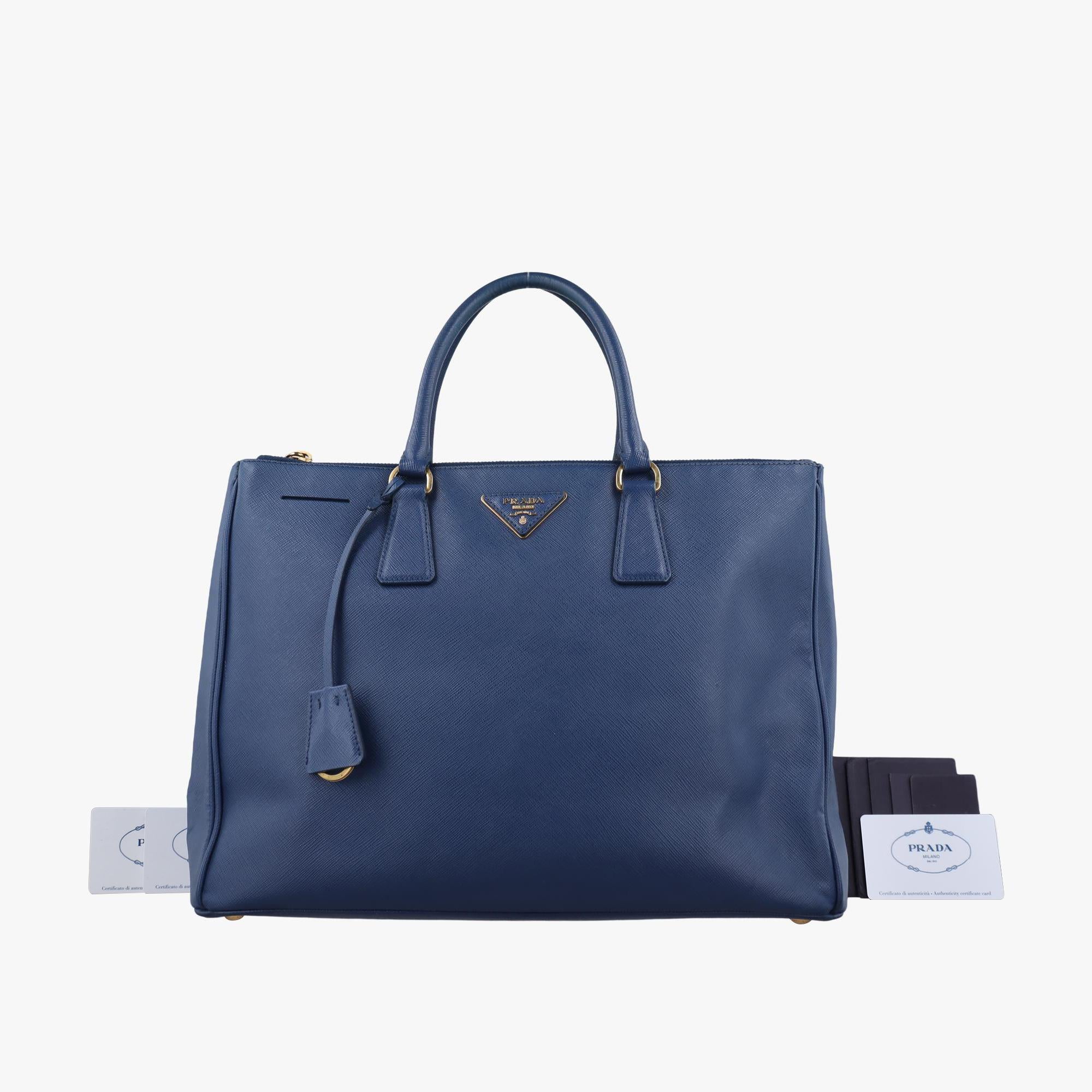 プラダ Prada ハンドバッグ レディース ガレリア ブルー サフィアーノレザー BN2274 31/X 165