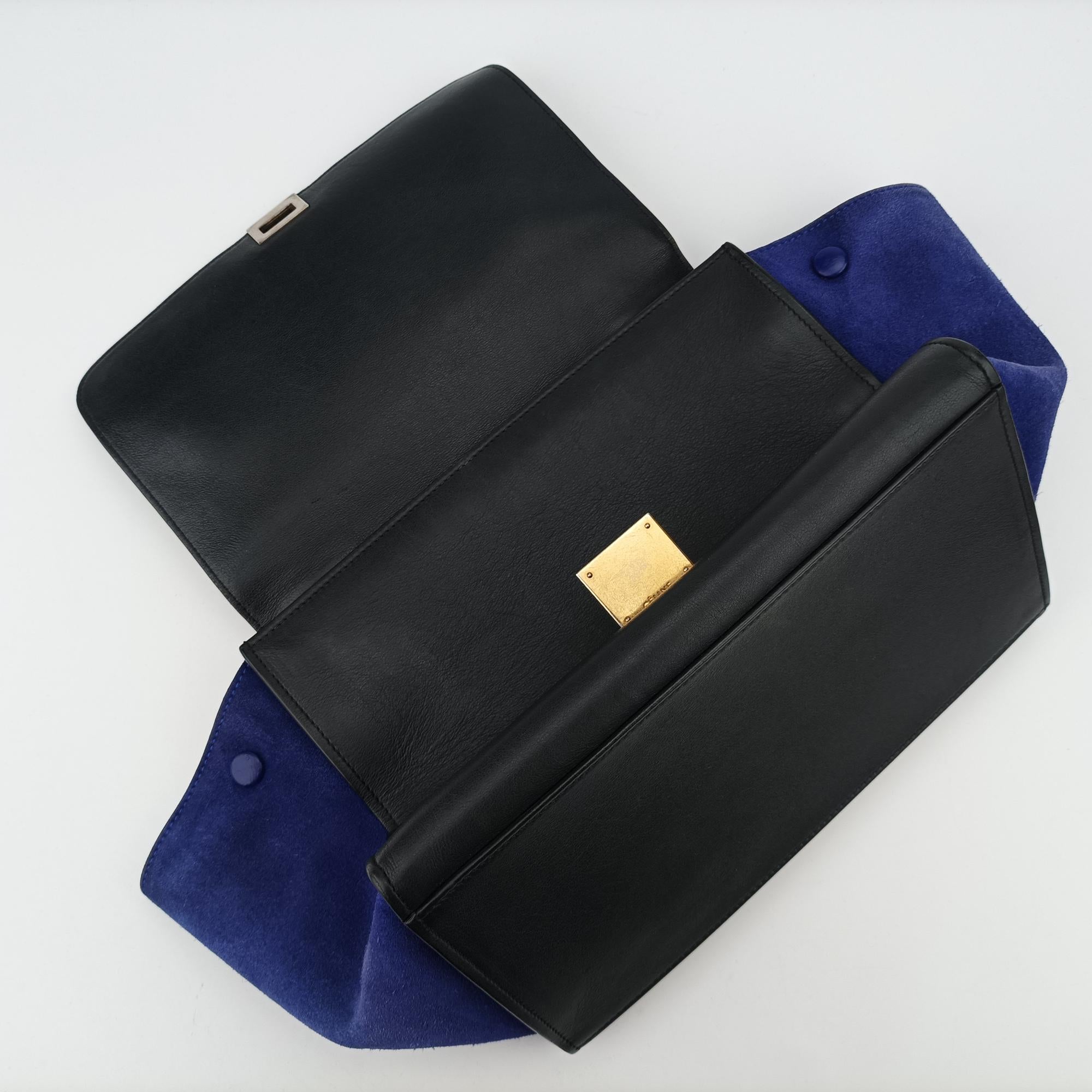 セリーヌ Celine ショルダーバッグ レディース トラペーズスモール マルチカラー レザー×スエード U-MP-0124