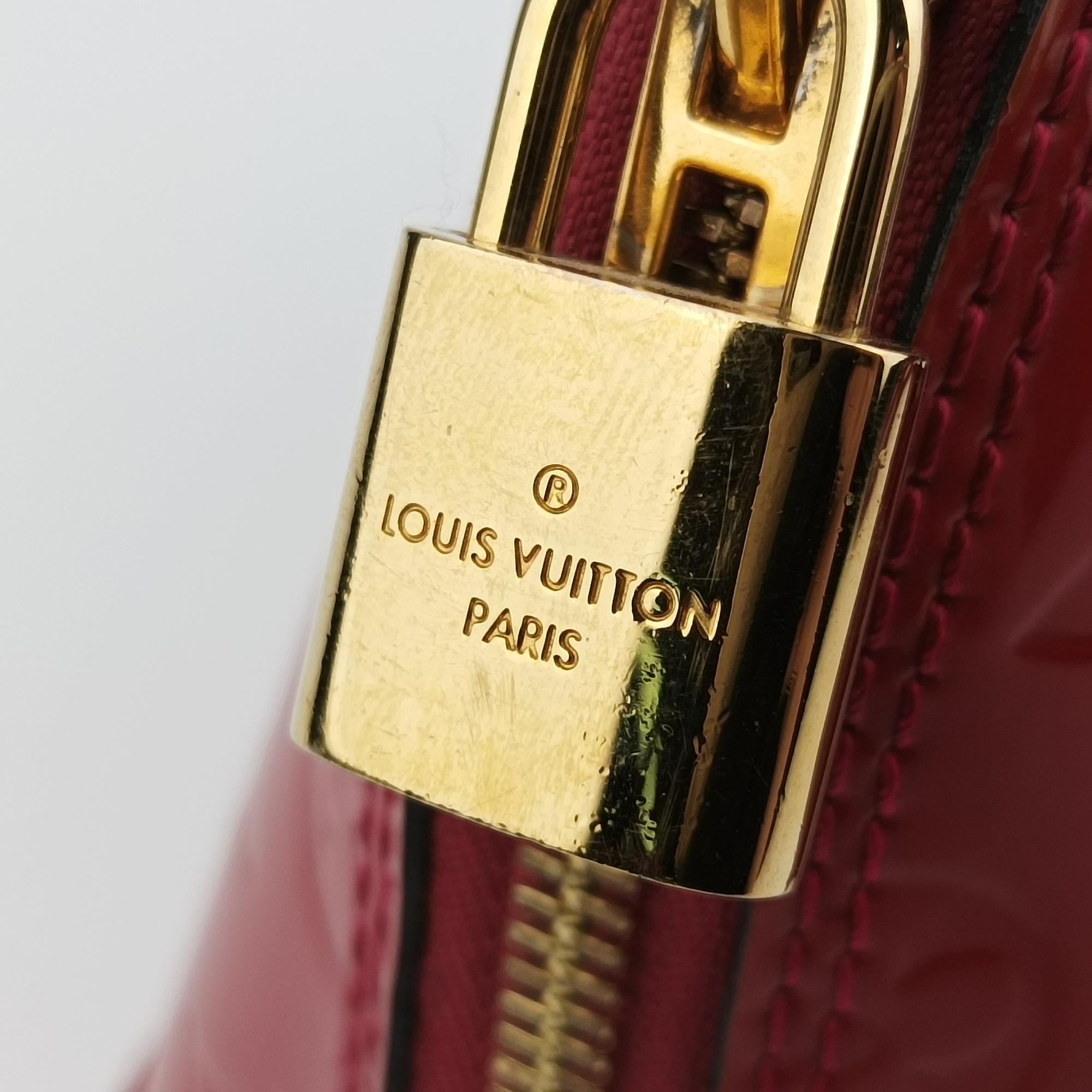 ルイヴィトン Louis Vuitton ショルダーバッグ レディース アルマBB レッド ヴェルニ M90174 CA1154