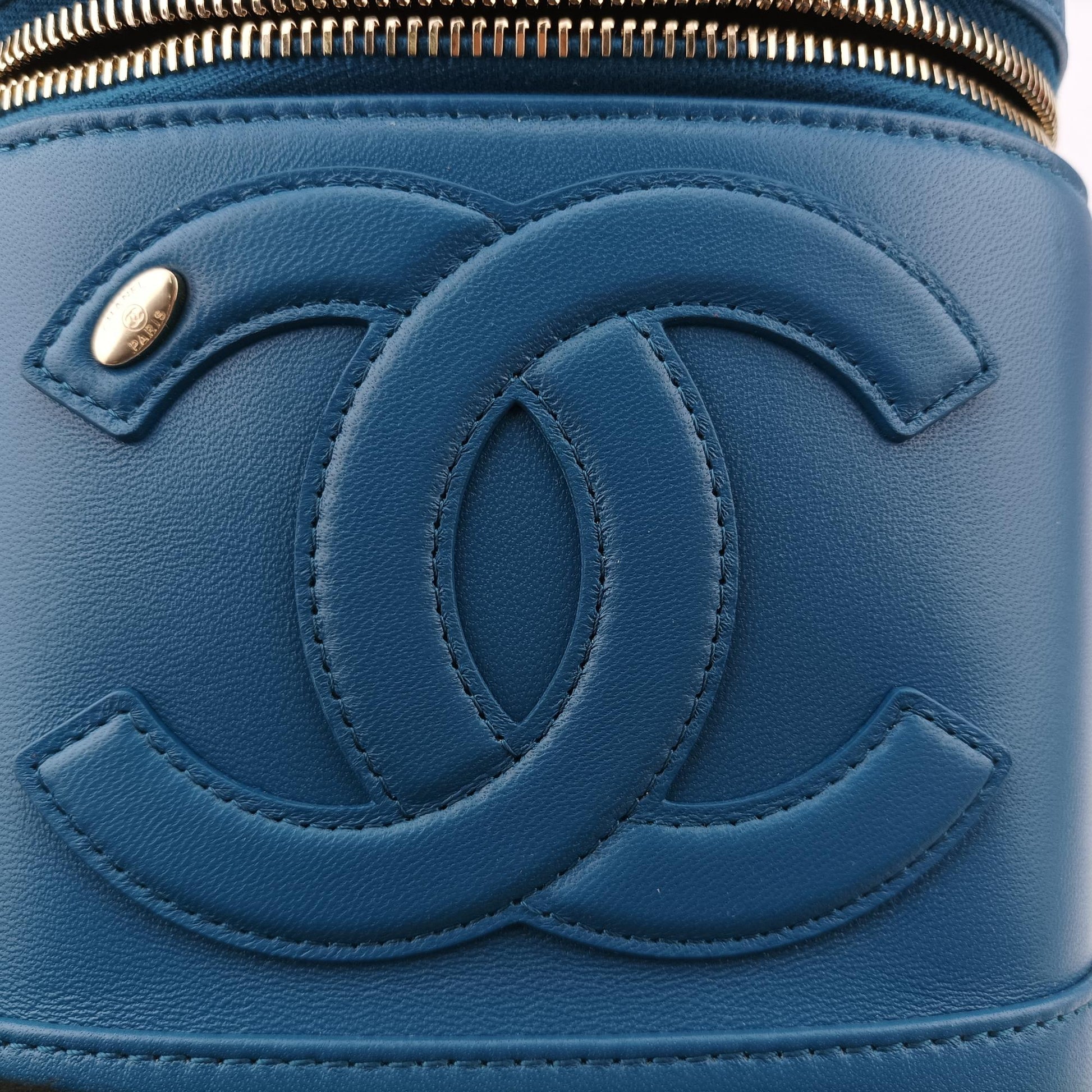 シャネル Chanel ポーチ/バニティ レディース 縦型 バニティ ココマーク ブルー レザー AS0323 28842543