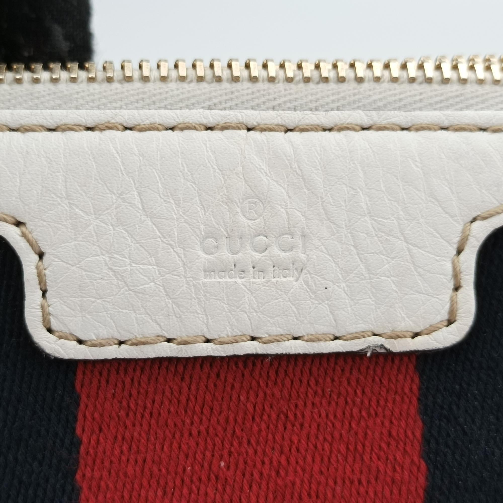 グッチ Gucci ボストンバッグ レディース シェリーライン ホワイト レザー 247205 I011254937