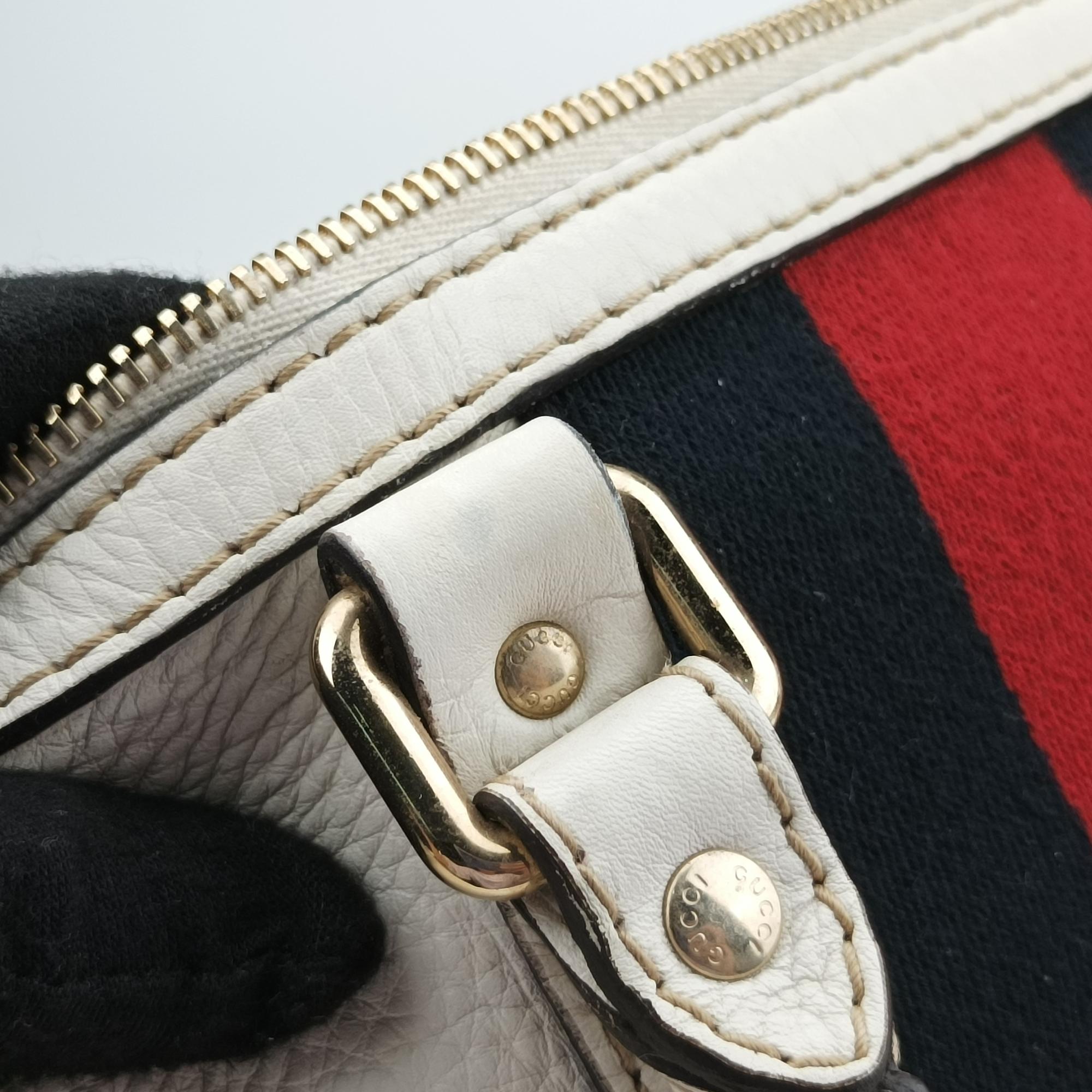 グッチ Gucci ボストンバッグ レディース シェリーライン ホワイト レザー 247205 I011254937