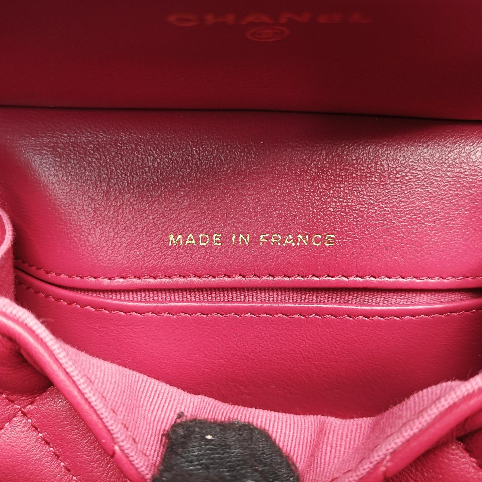 シャネル Chanel ショルダーバッグ レディース レディ ハンドル フラップ カード ホルダー ローズ レッド ラムスキン AP2271 31500062