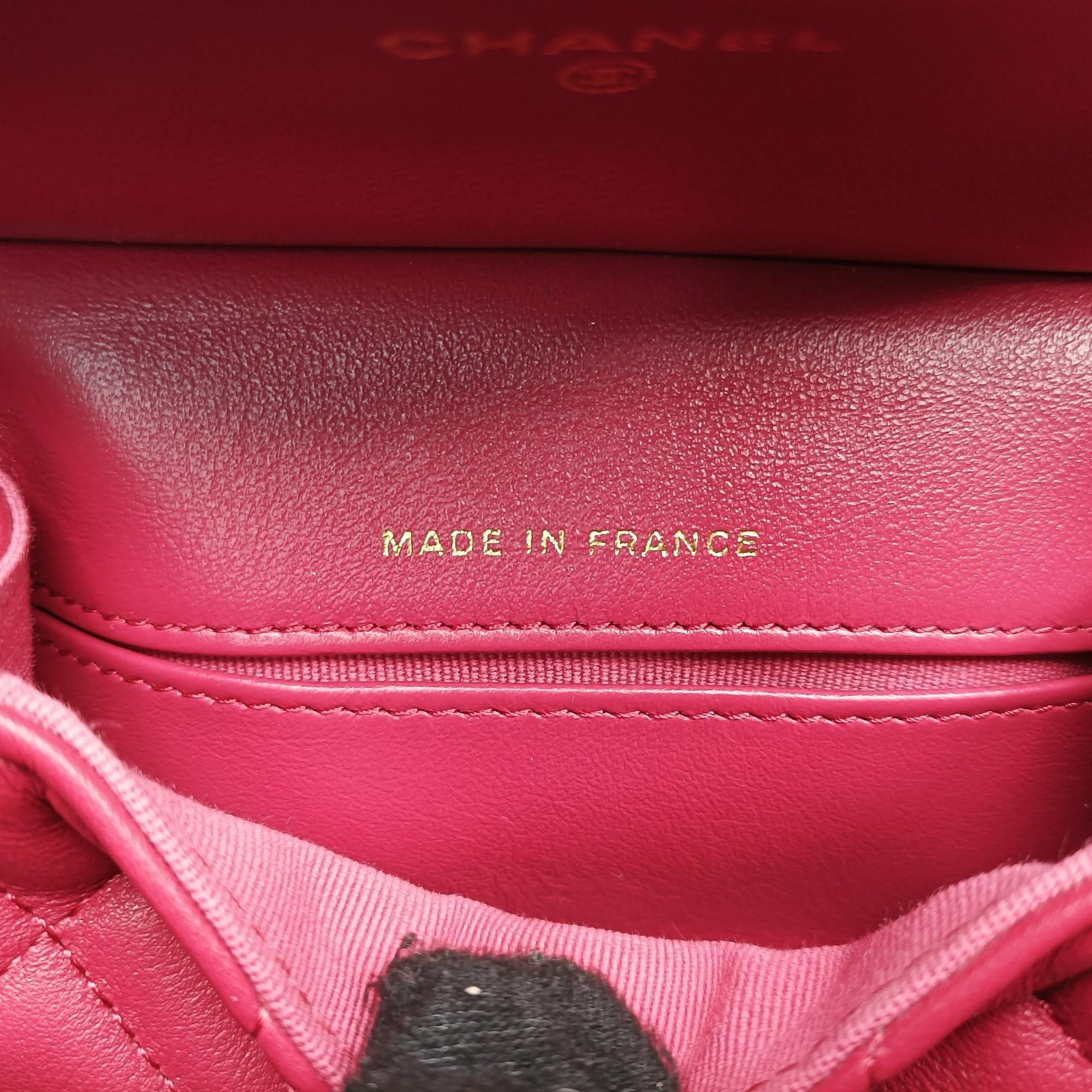 シャネル Chanel ショルダーバッグ レディース レディ ハンドル フラップ カード ホルダー ローズ レッド ラムスキン AP2271 31500062